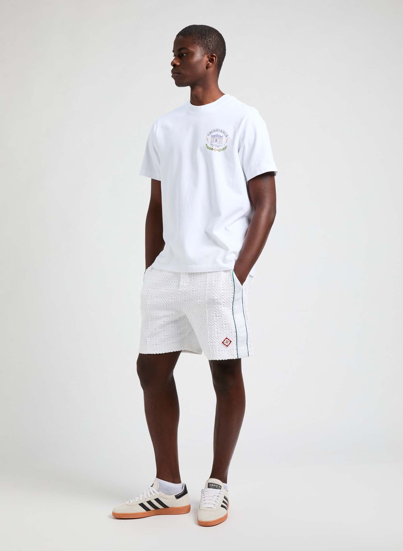 Textured and monogrammed shorts CASABLANCA PARIS Beige