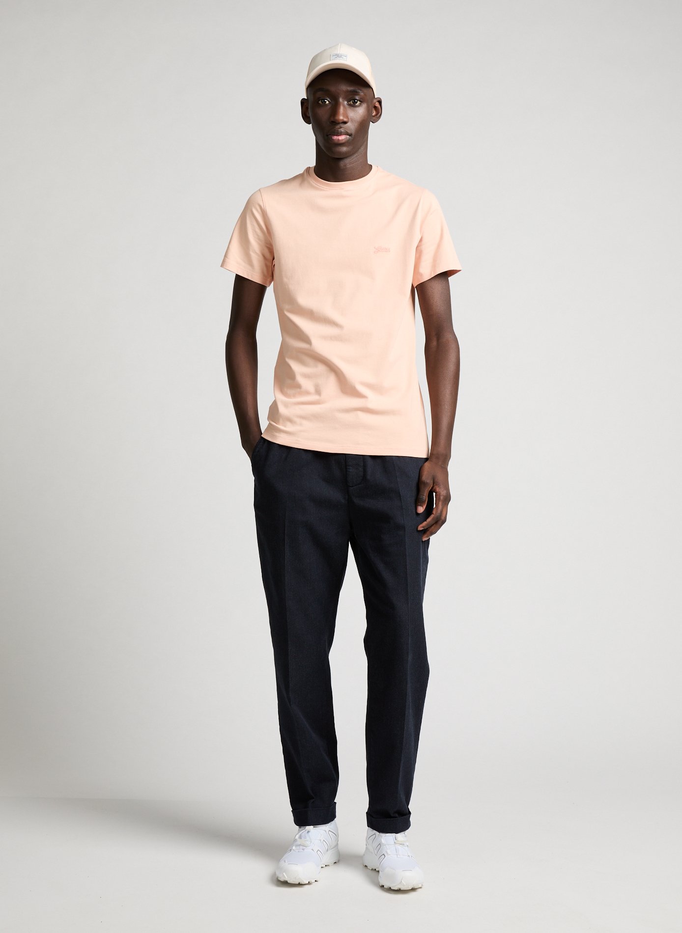 T-shirt droit en coton GUESS Rose