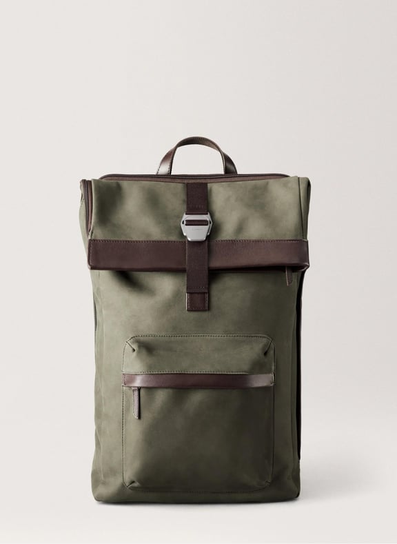 Sac à dos 'City-hopper' en cuir nubuck Vert by CARL FRIEDRIK CARL FRIEDRIK Sac à dos 'City-hopper' en cuir nubuck Vert