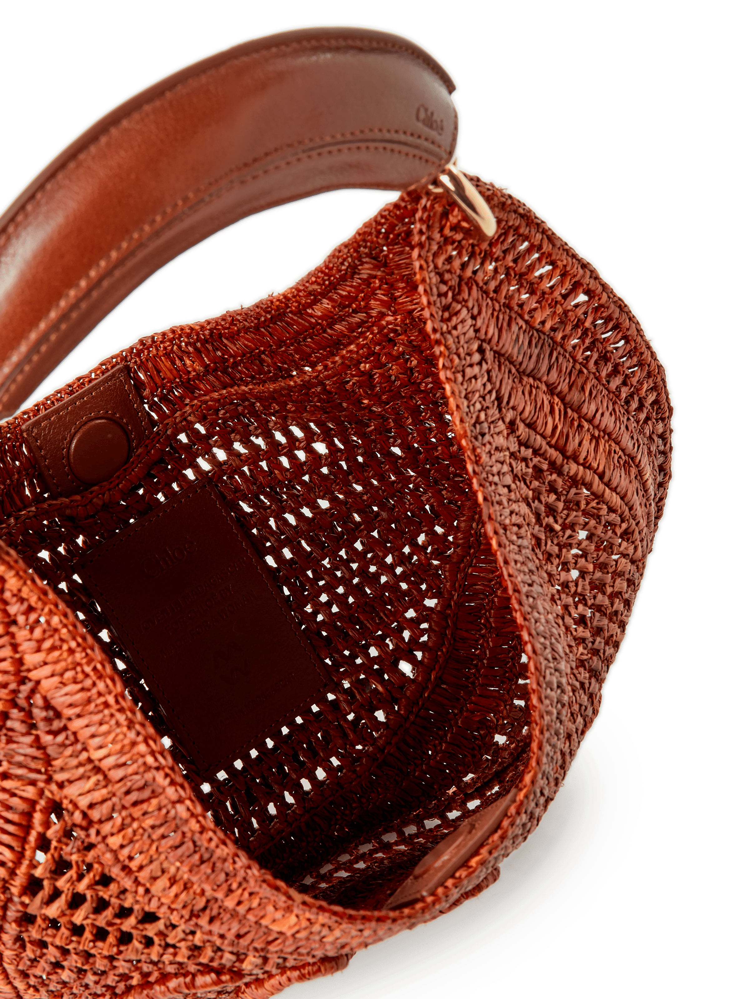 Sac à main Hobo Summer Banana en raphia CHLOÉ Marron