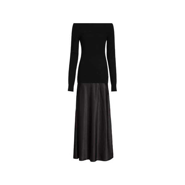 Christopher Esber Robe Monument Bi-matière In Black