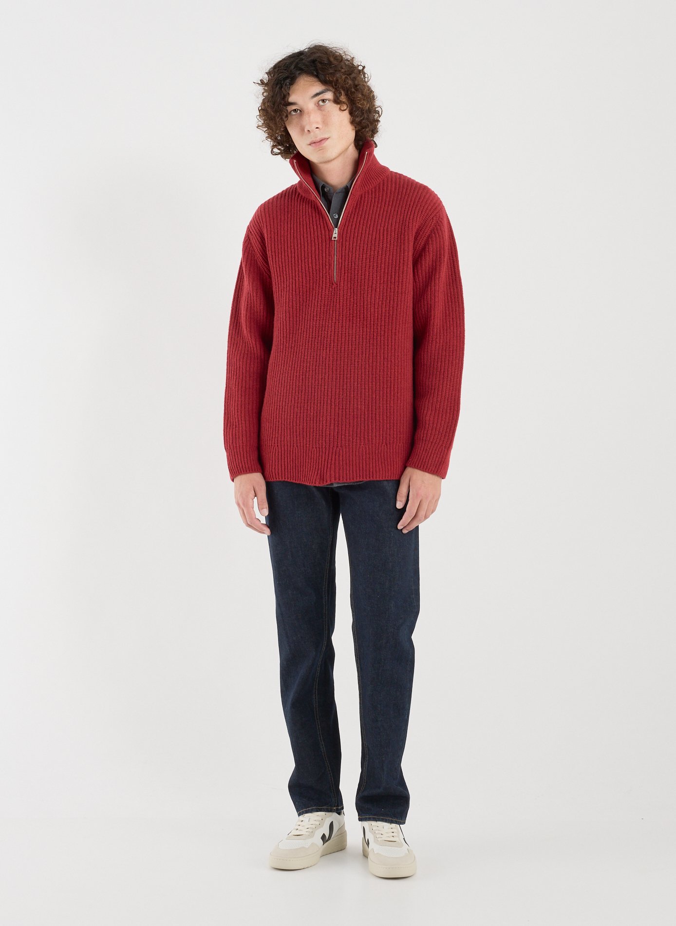 Pull col montant en laine CLOSED Rouge