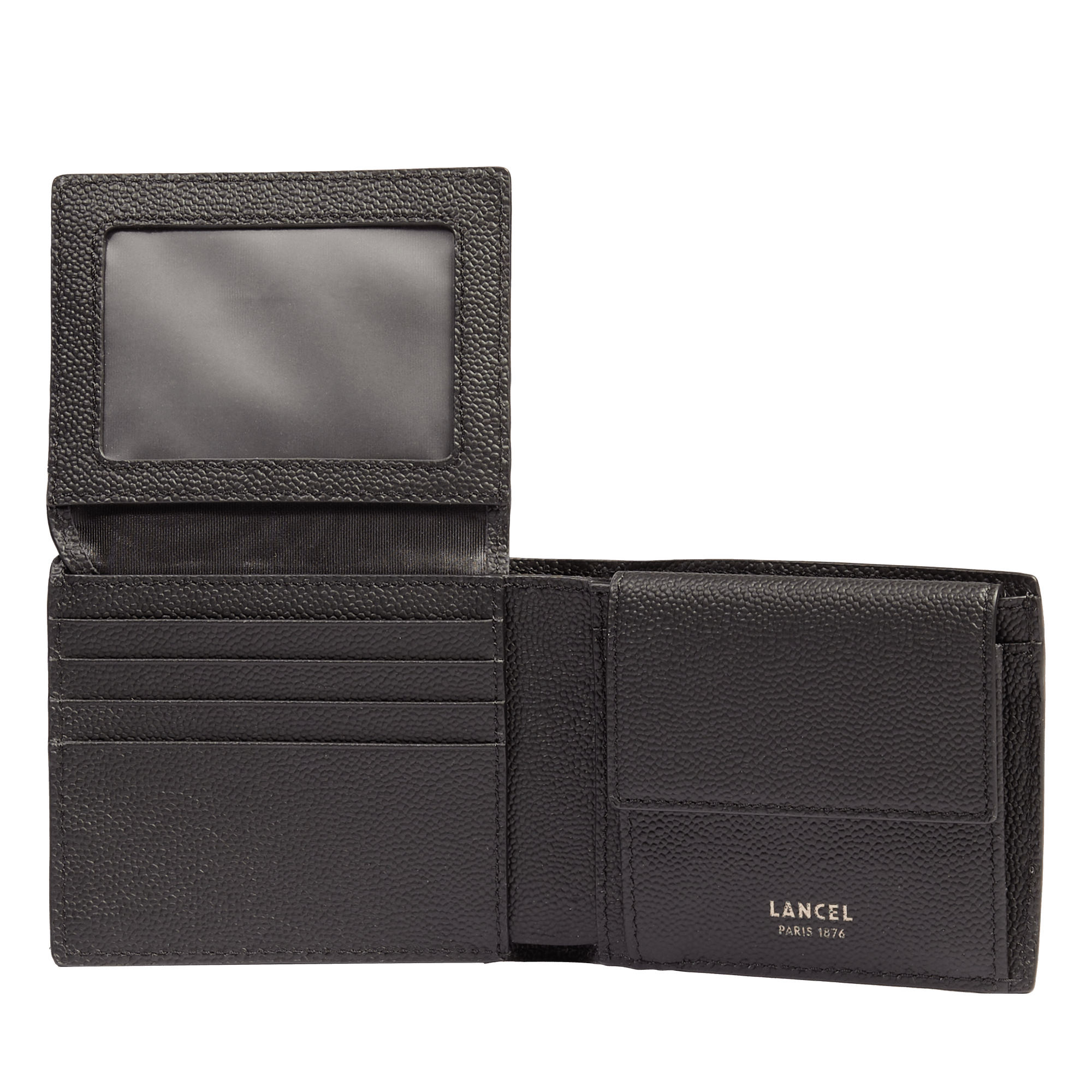 Porte monnaie rabat charlie de lancel en cuir LANCEL Noir