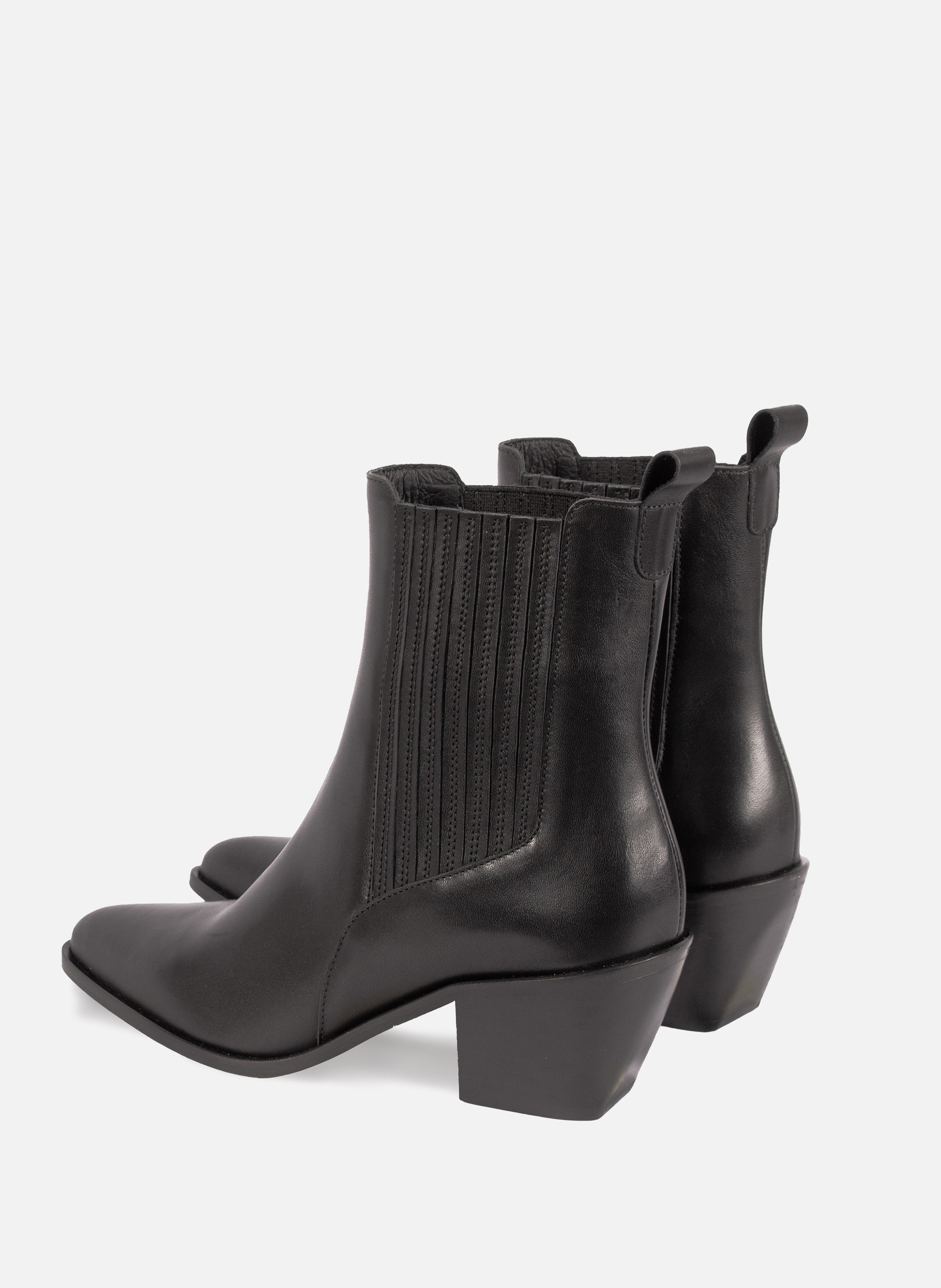 Bottines santiag cuir JULES & JENN Noir