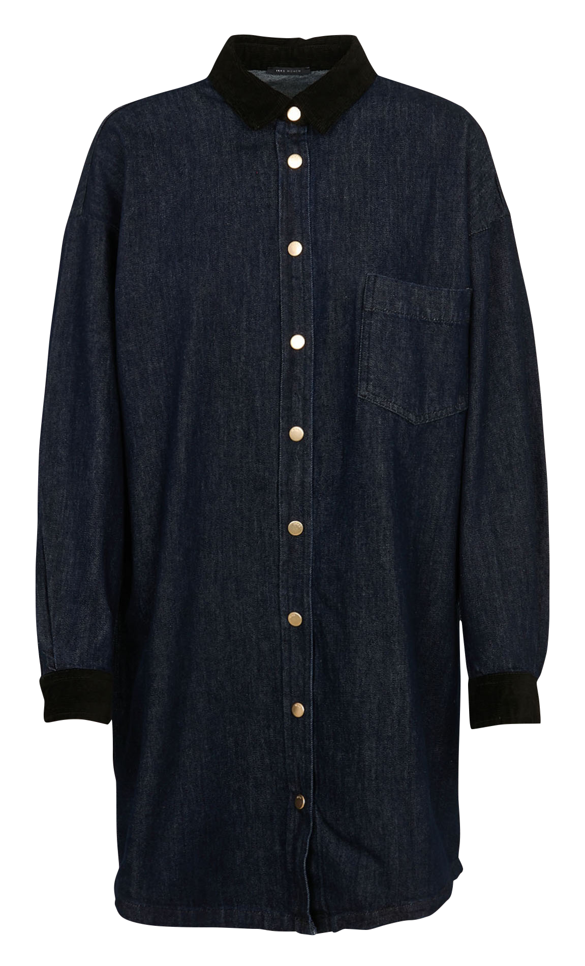 Robe courte col classique ne coton IKKS Bleu