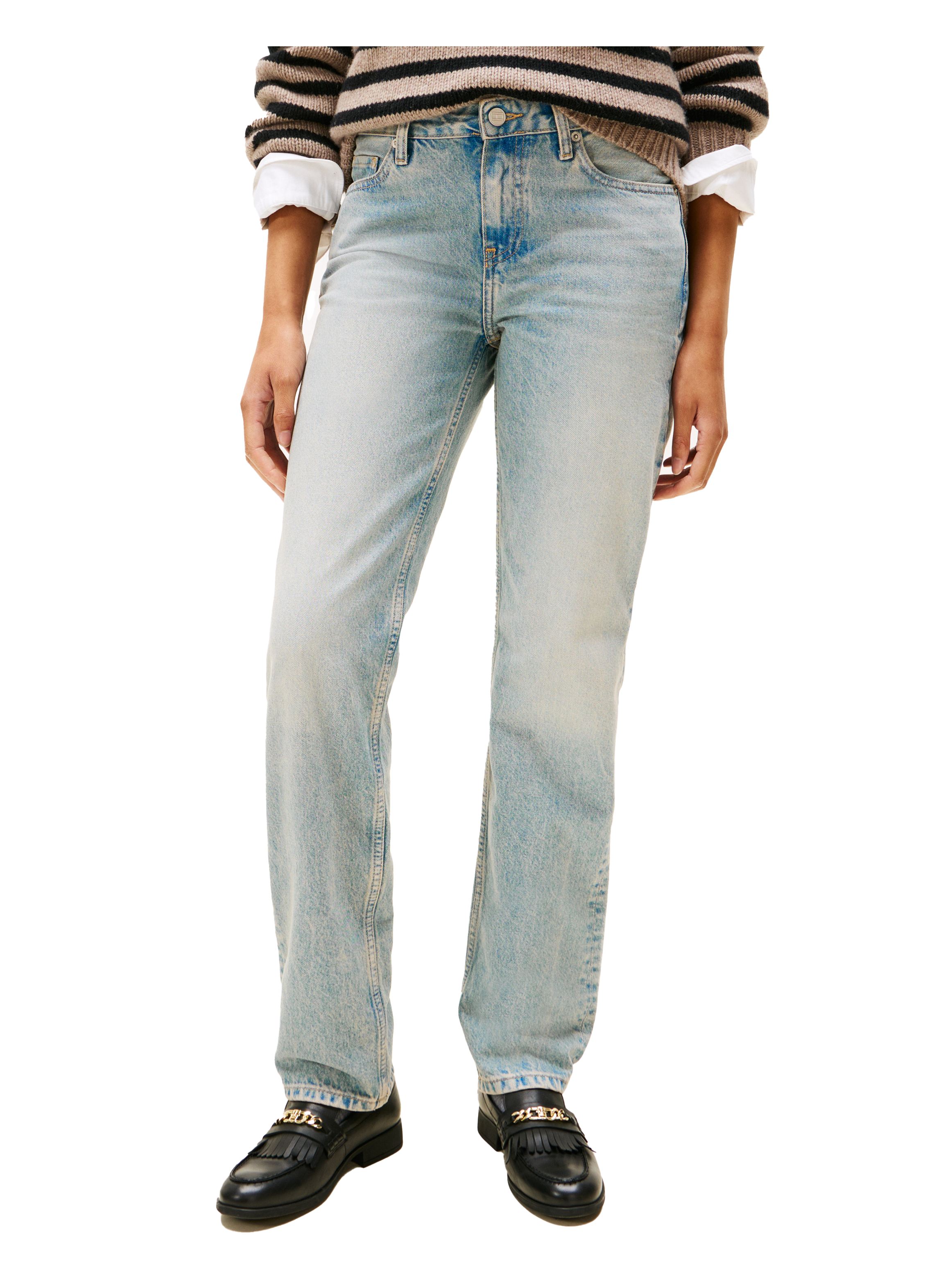 TOMMY HILFIGER Faded cotton jeans Blue