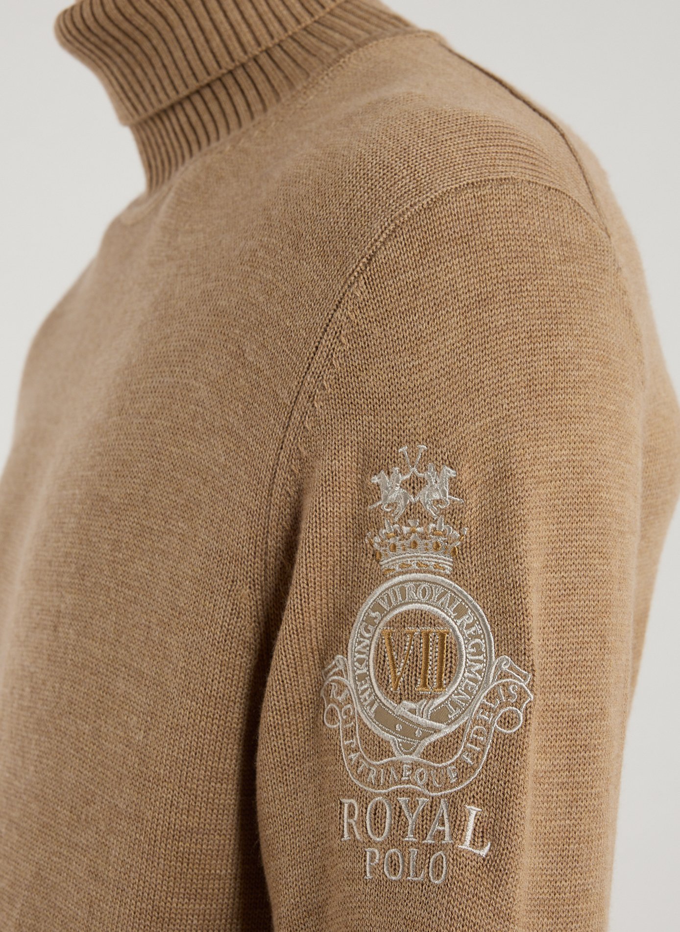 Pull à col roulé en laine mélangée LA MARTINA Beige