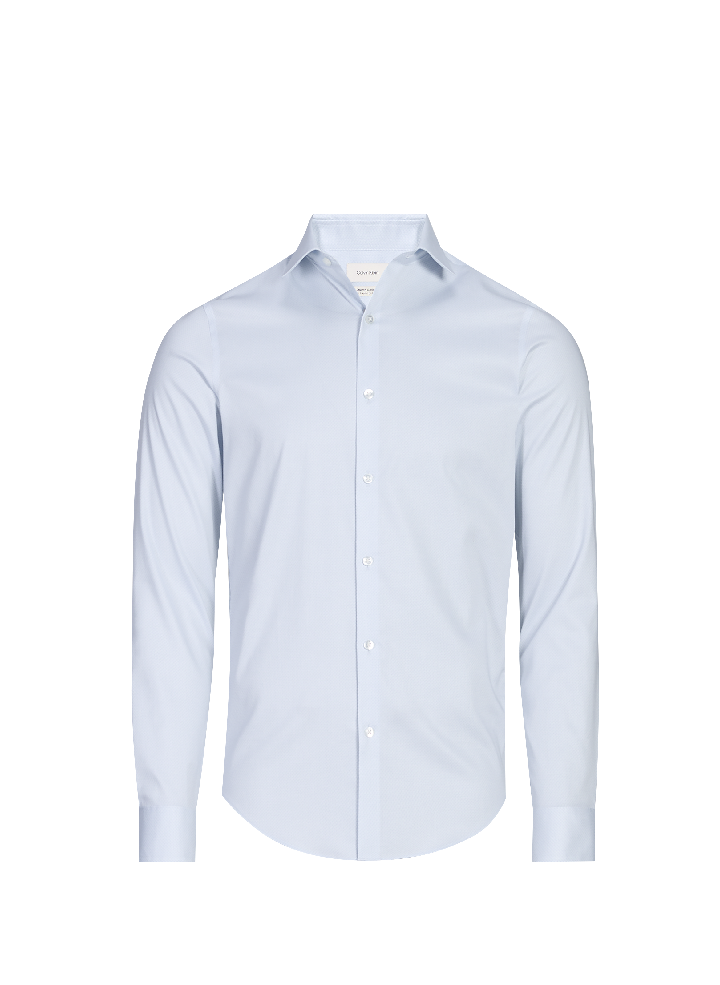 CALVIN KLEIN Chemise à motif en coton mélangé Bleu