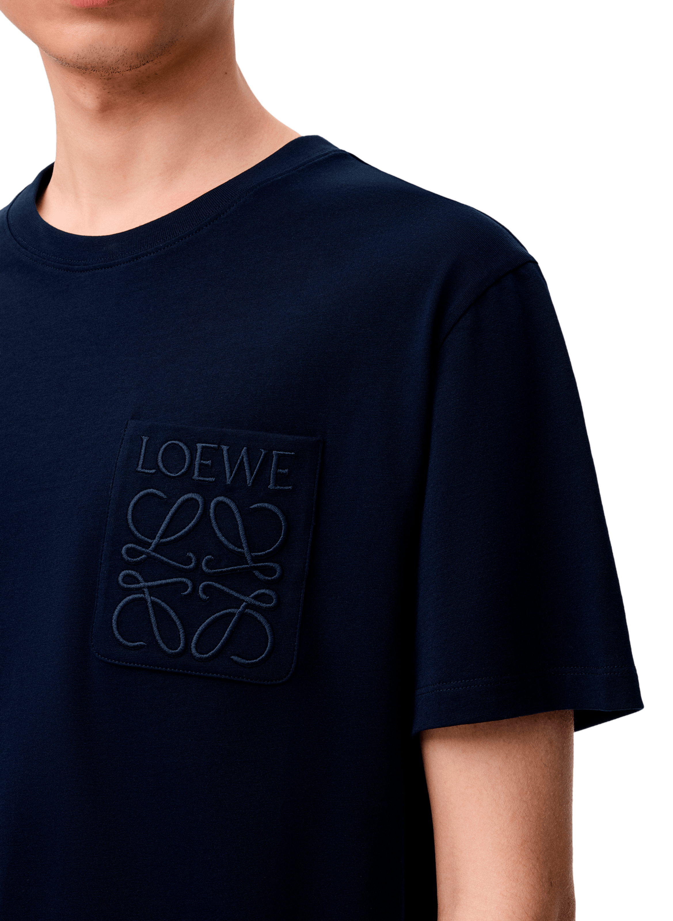 Casual T-shirt with blended cotton logo LOEWE Blue