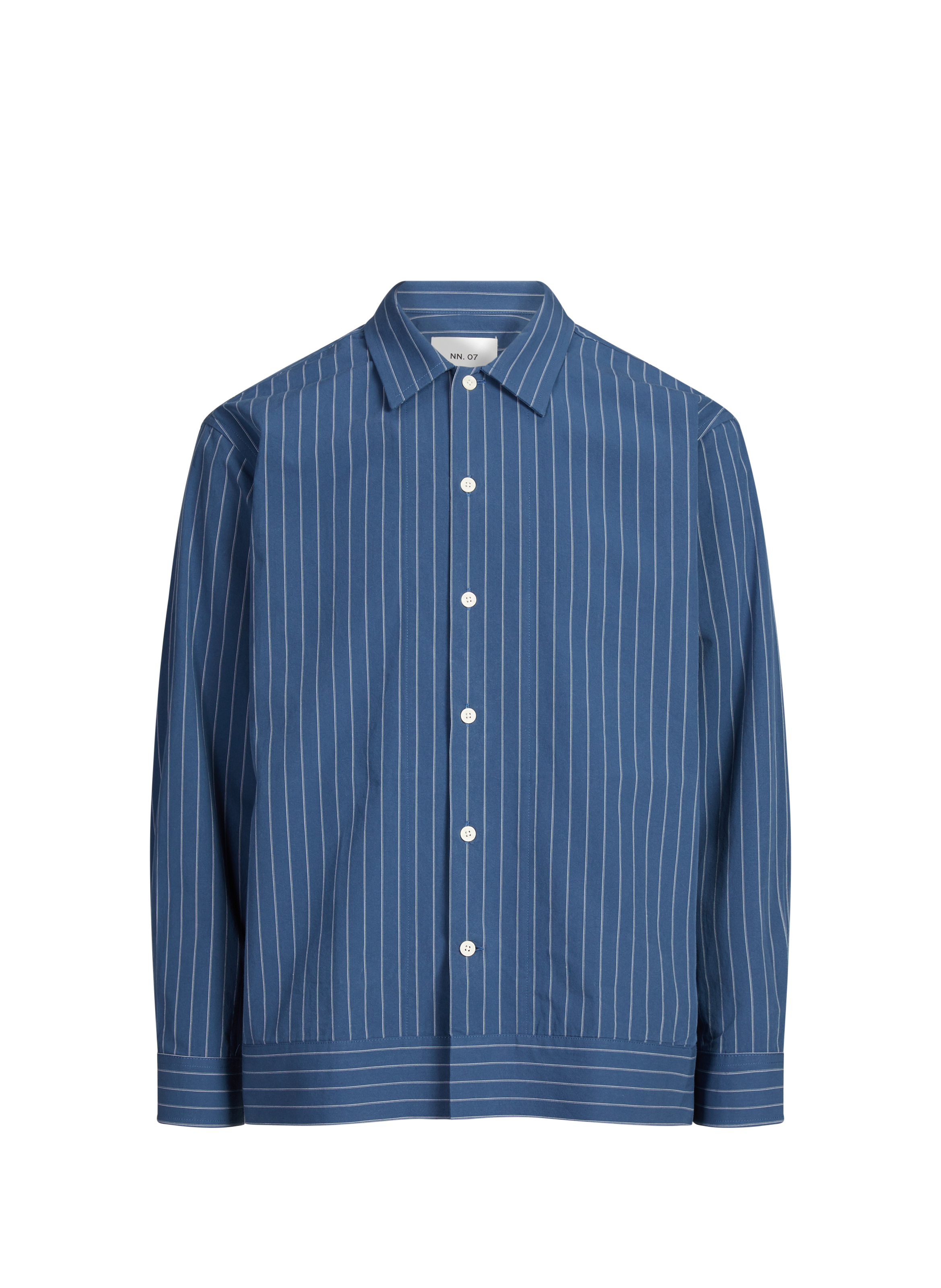 Striped cotton Shirt NN.07 Blue