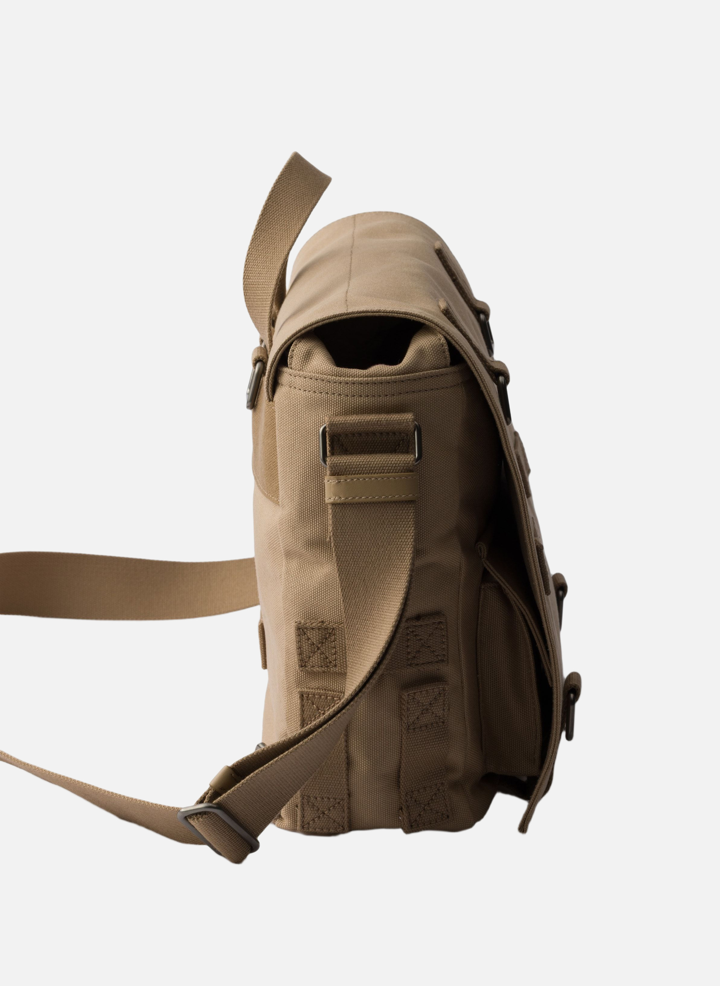 Sac porté épaule en toile PRADA Beige