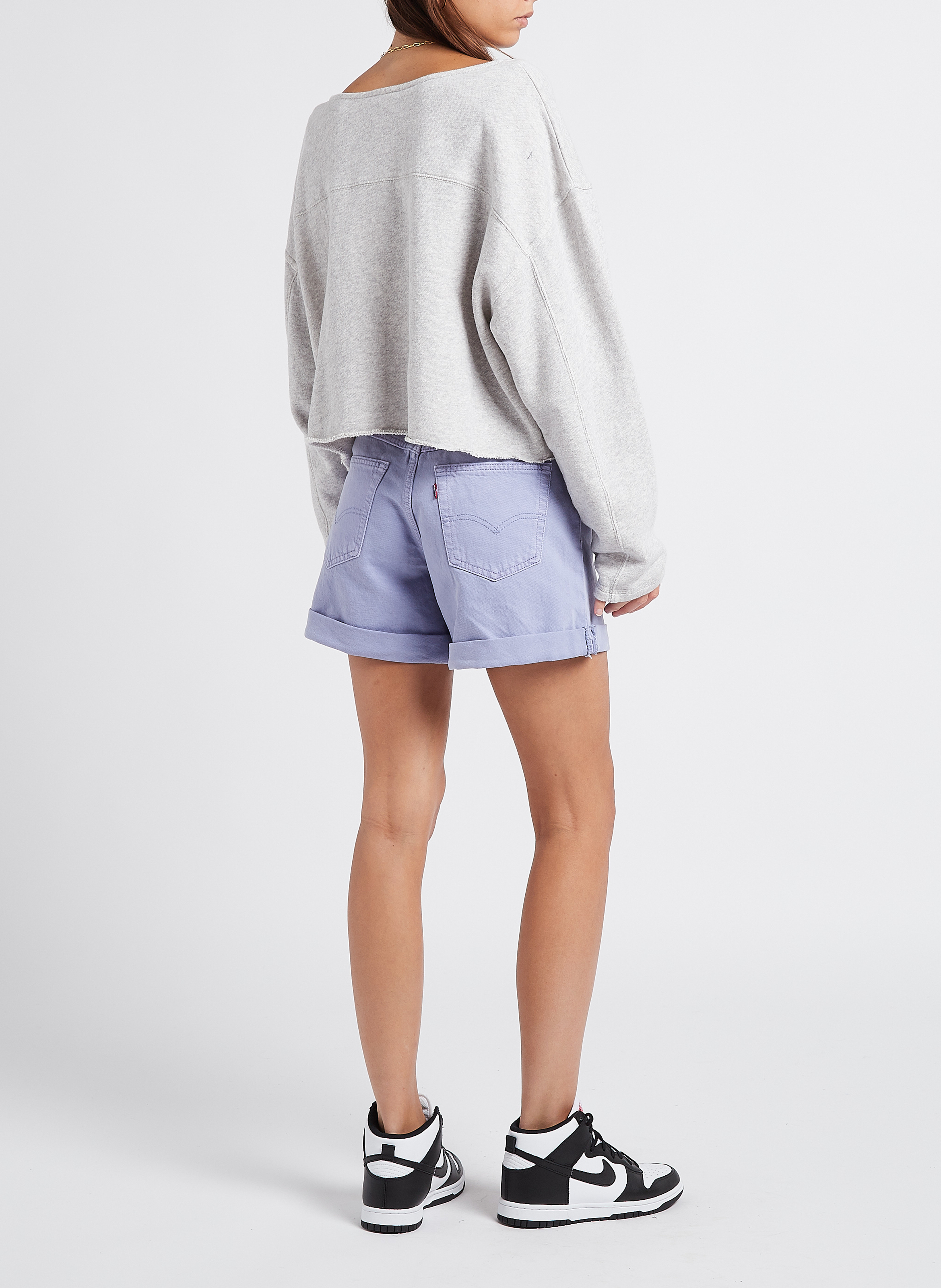 Sweat col bateau en coton bio kodytown AMERICAN VINTAGE Gris