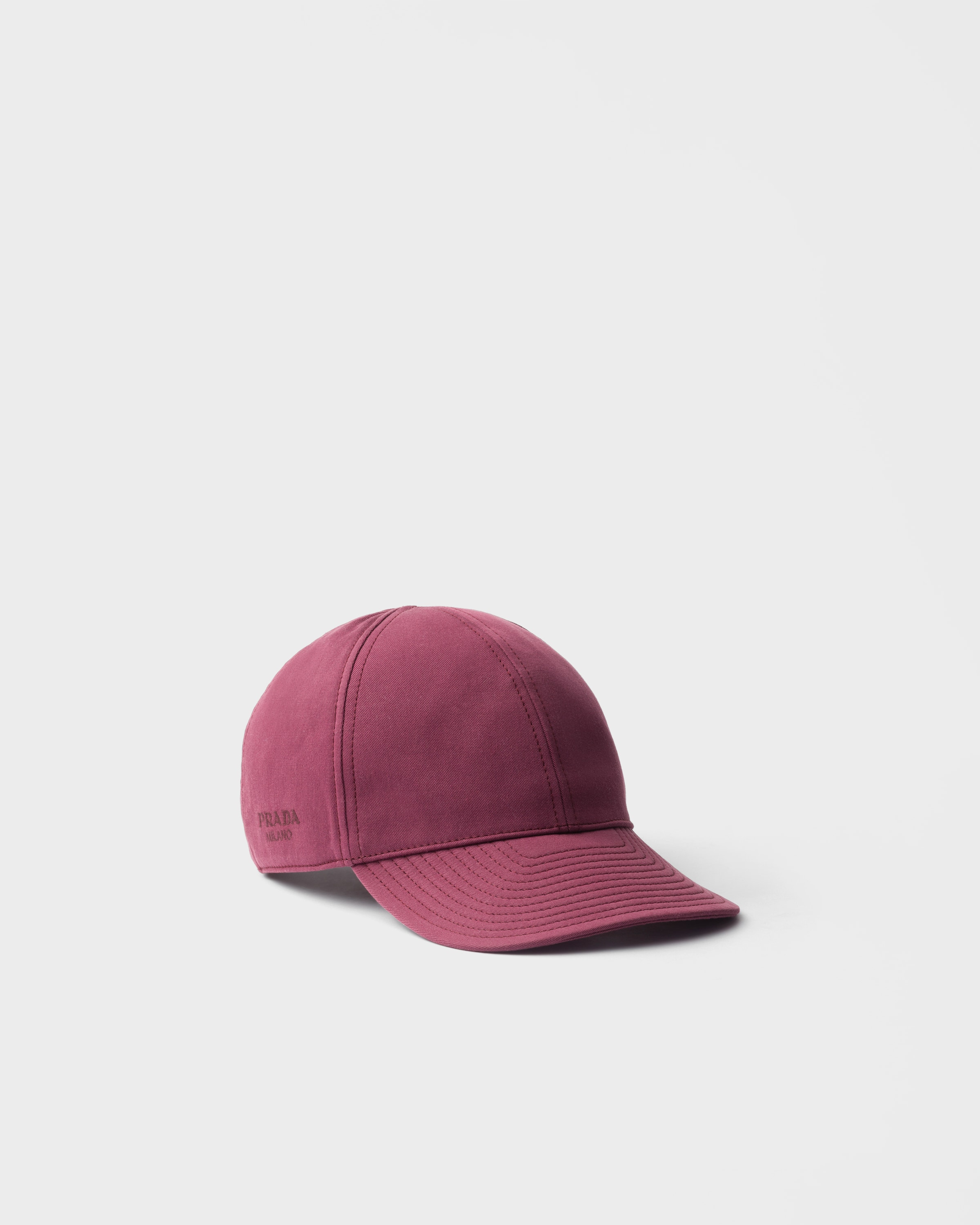 Casquette de baseball en coton PRADA Rouge