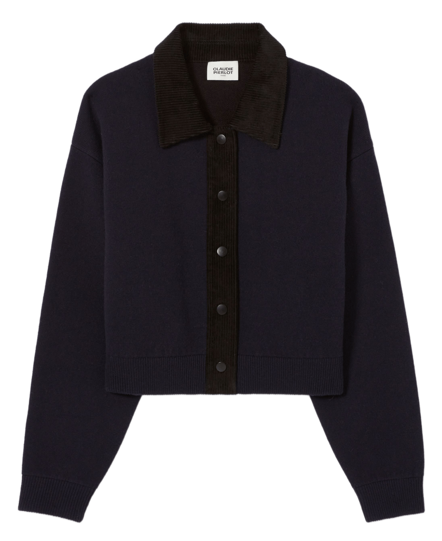 Cardigan court boutonné en laine mamamia CLAUDIE PIERLOT Multicolore