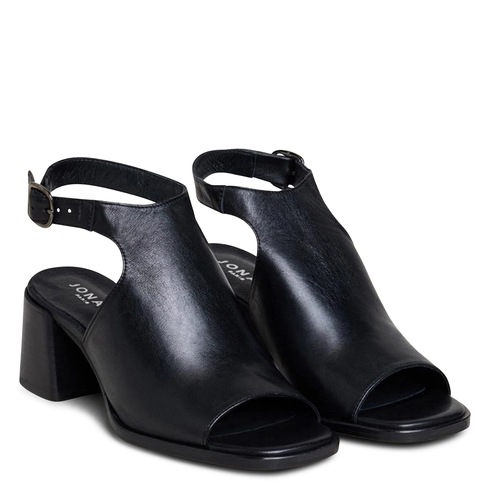 Sandales hautes slingbacks en cuir benita JONAK Noir