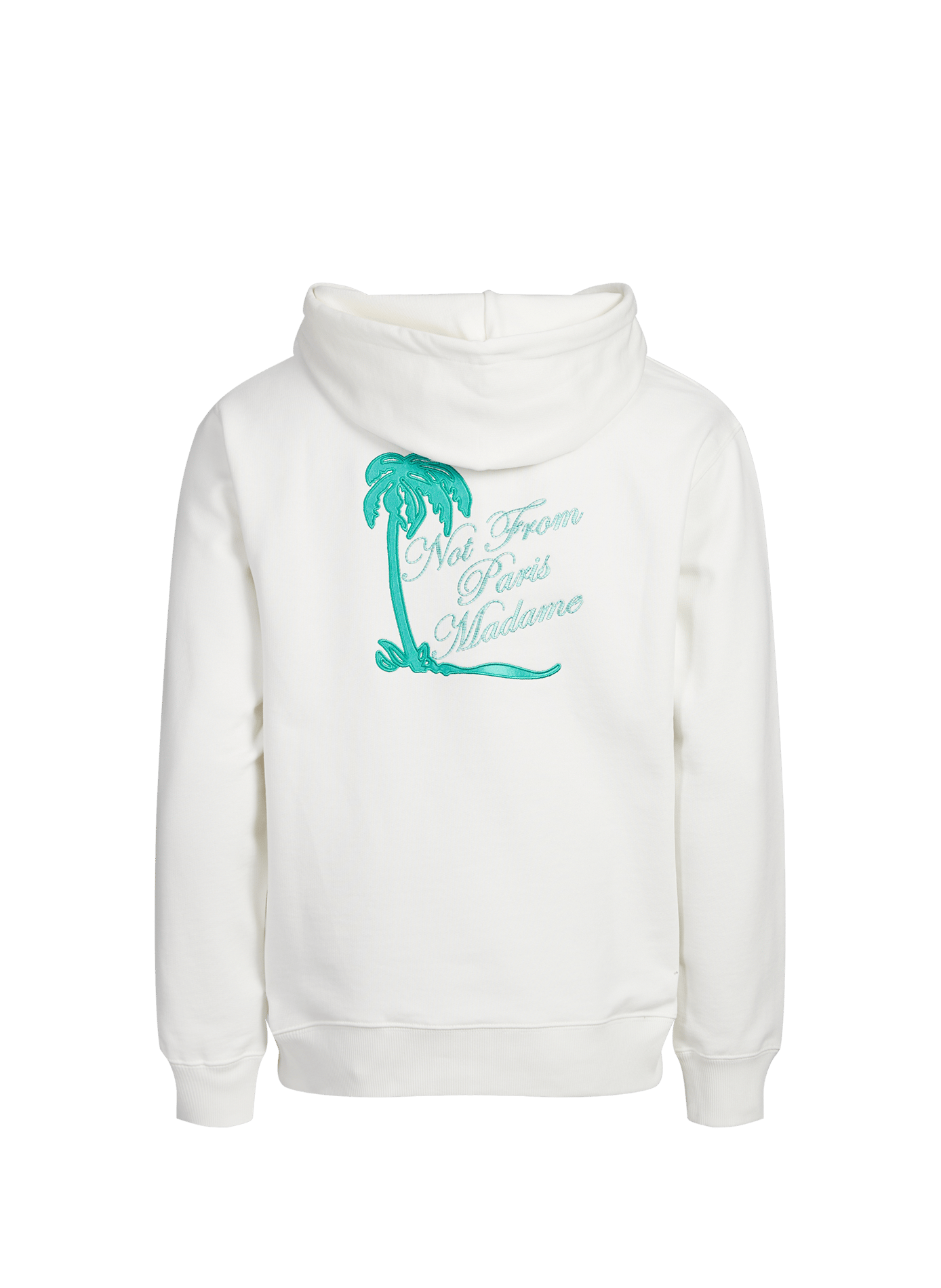 Embroidered cotton hoodie sweatshirt DROLE DE MONSIEUR Beige