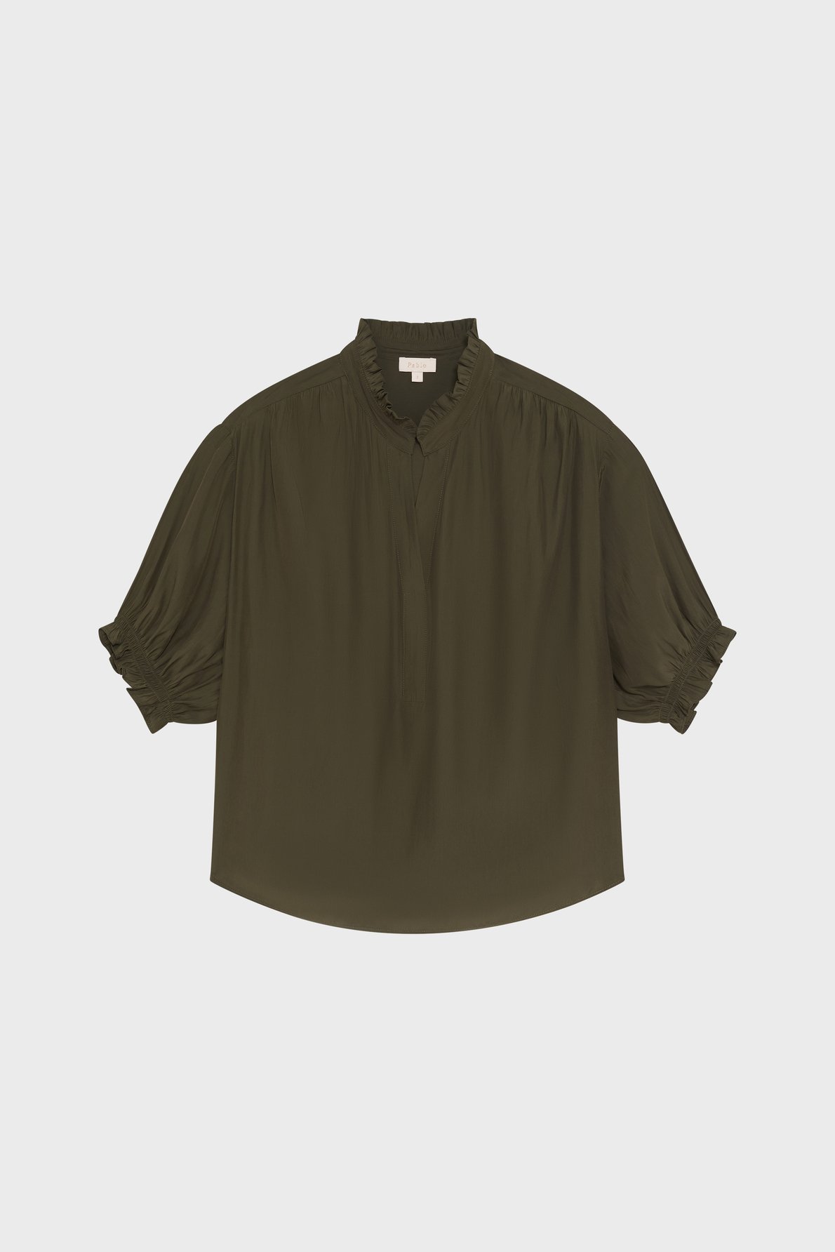 Blouse fluide à volants - coraline PABLO Marron