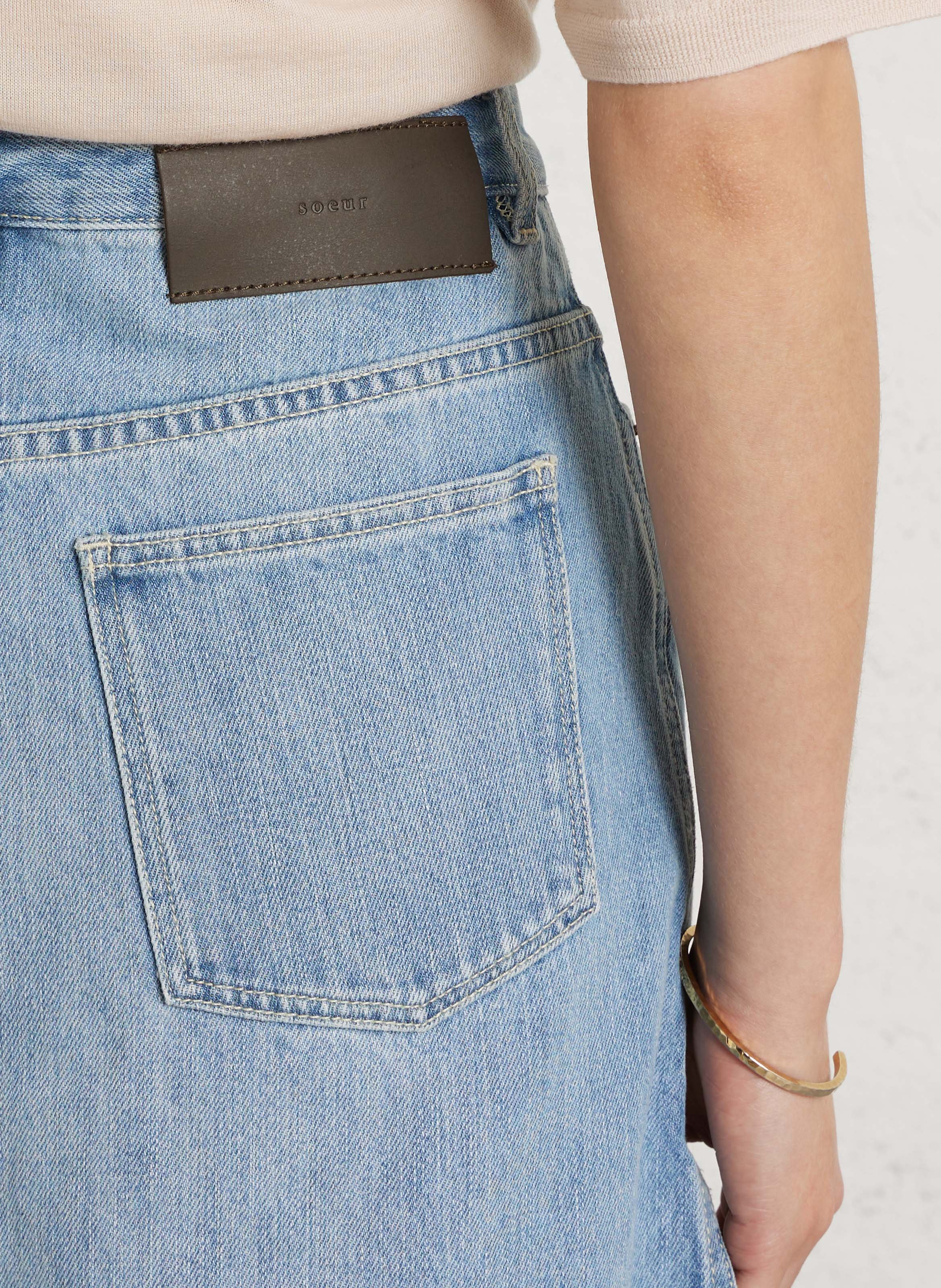 Jupe courteen denim elyne SOEUR Bleu