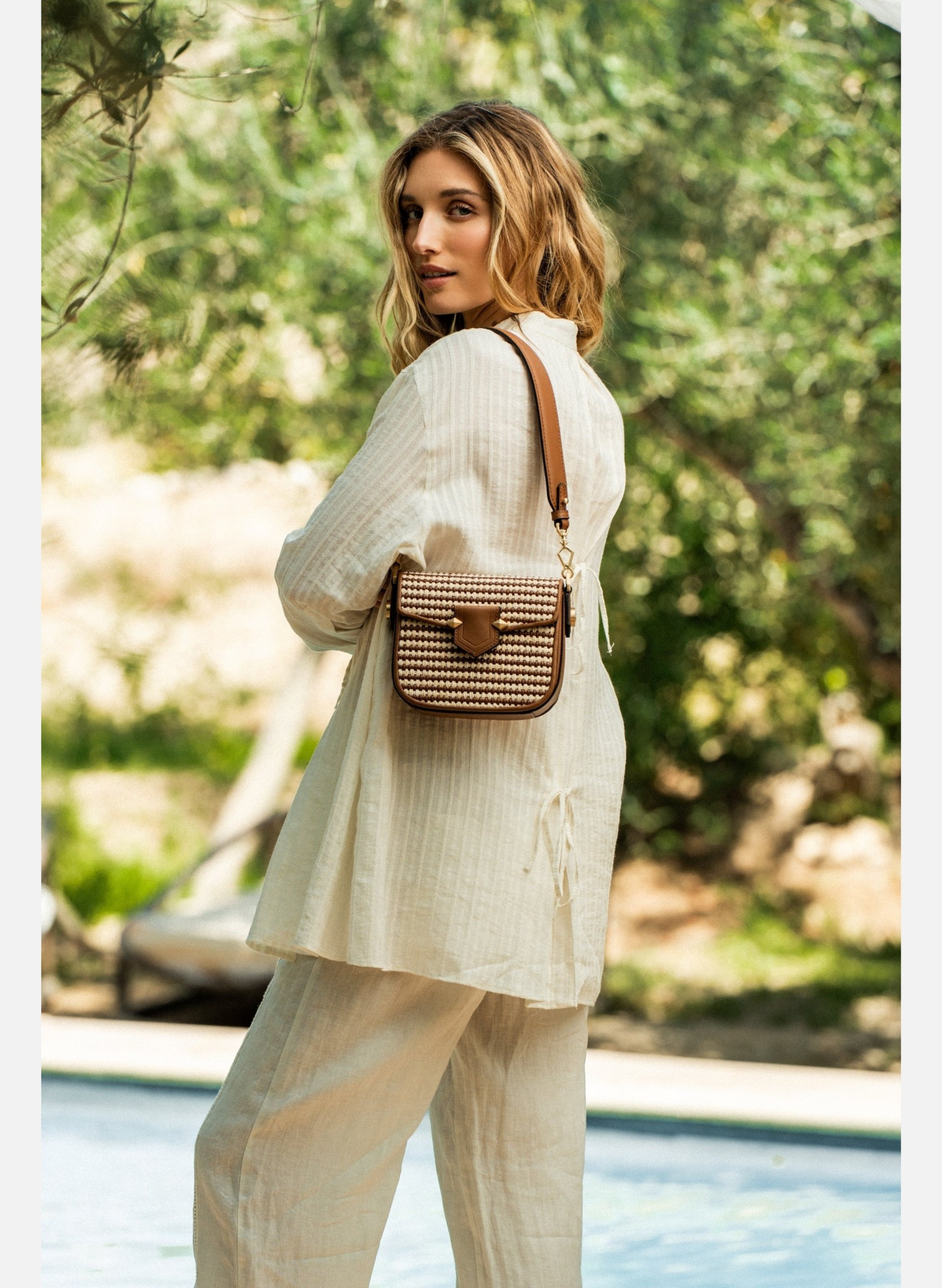 Sèvres tressé | sac porté épaule POURCHET Doré