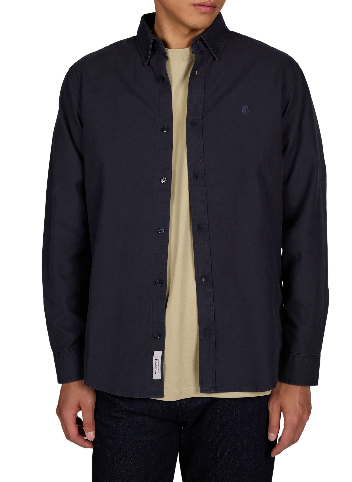 Camisa de cuello americano recto de algodón CARHARTT WIP Azul