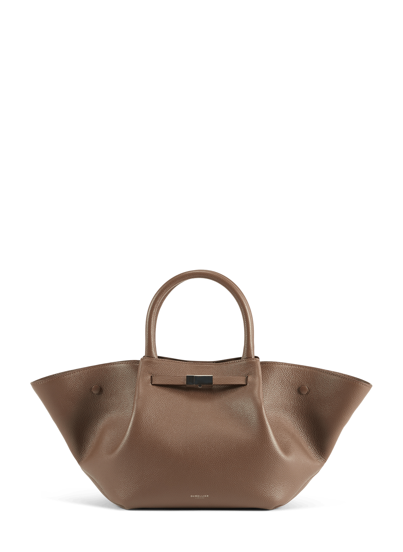 Gestreifter Ledertasche DEMELLIER LONDON Braun