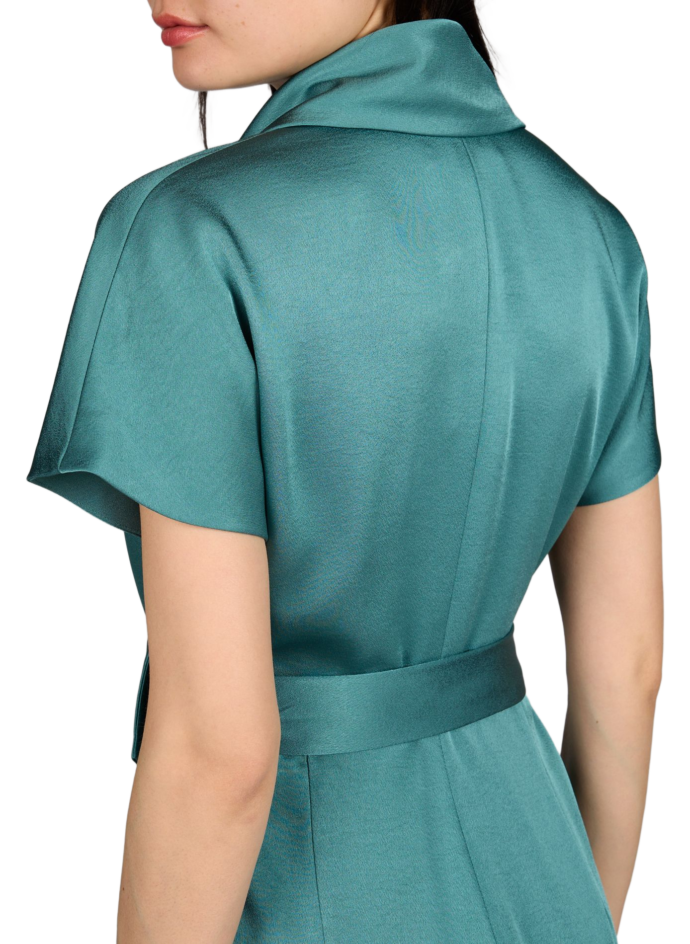 Combinaison droite satinée ADOLFO DOMINGUEZ Vert