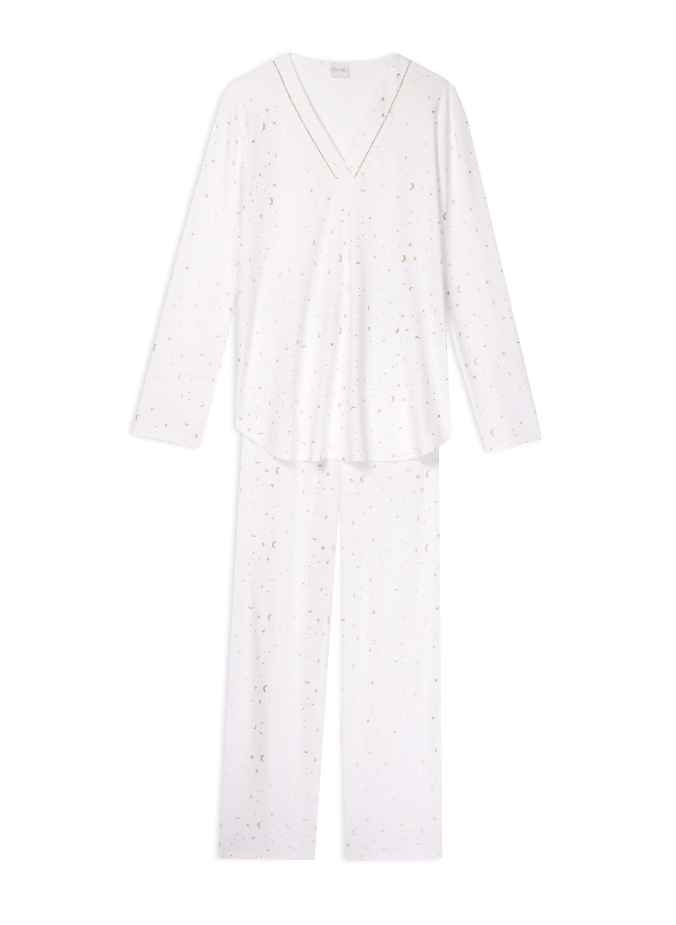 Pyjama en coton luna 102 LE CHAT Blanc