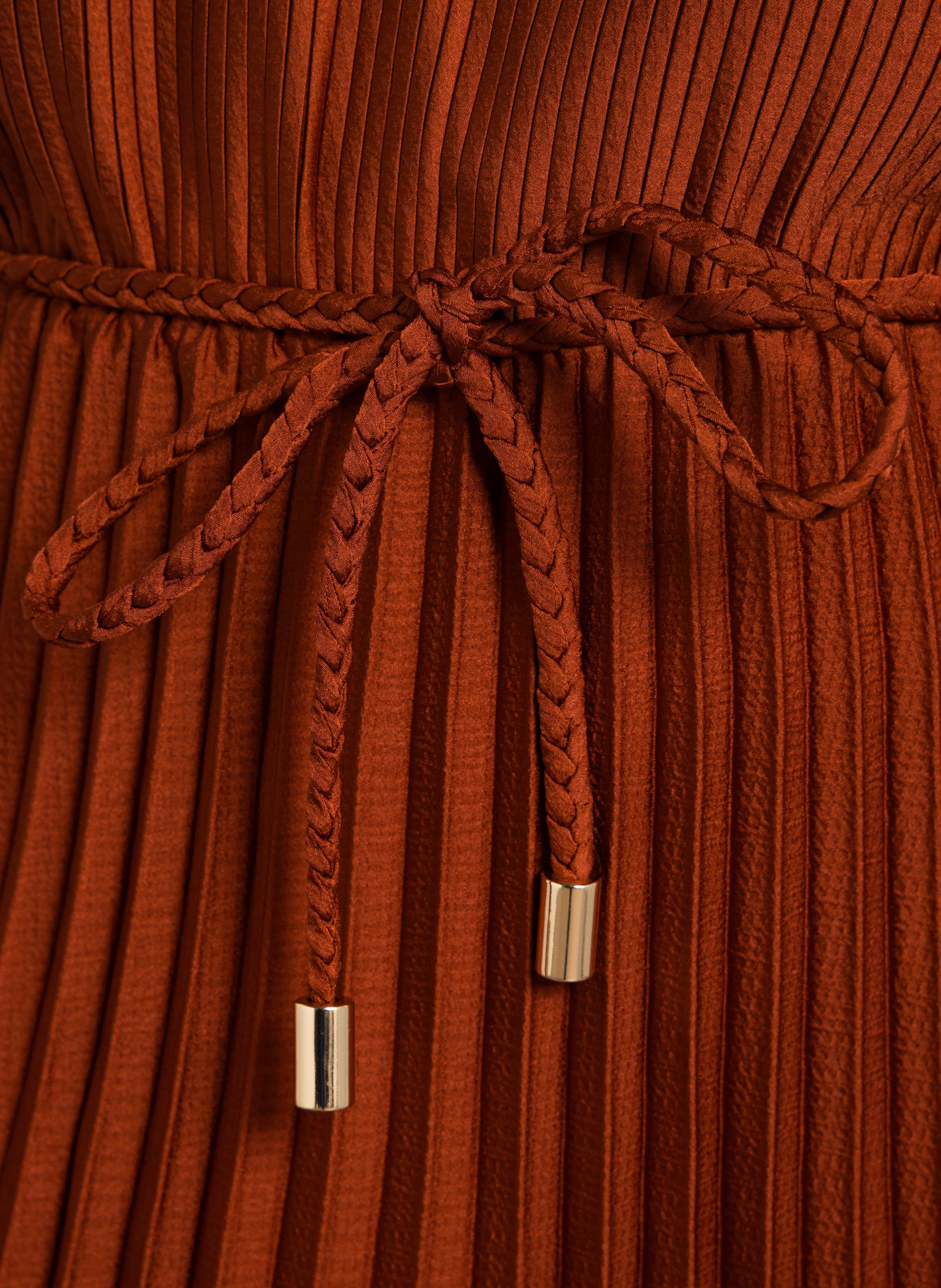 Robe droite longue plissée bell MAISON 123 Rouge