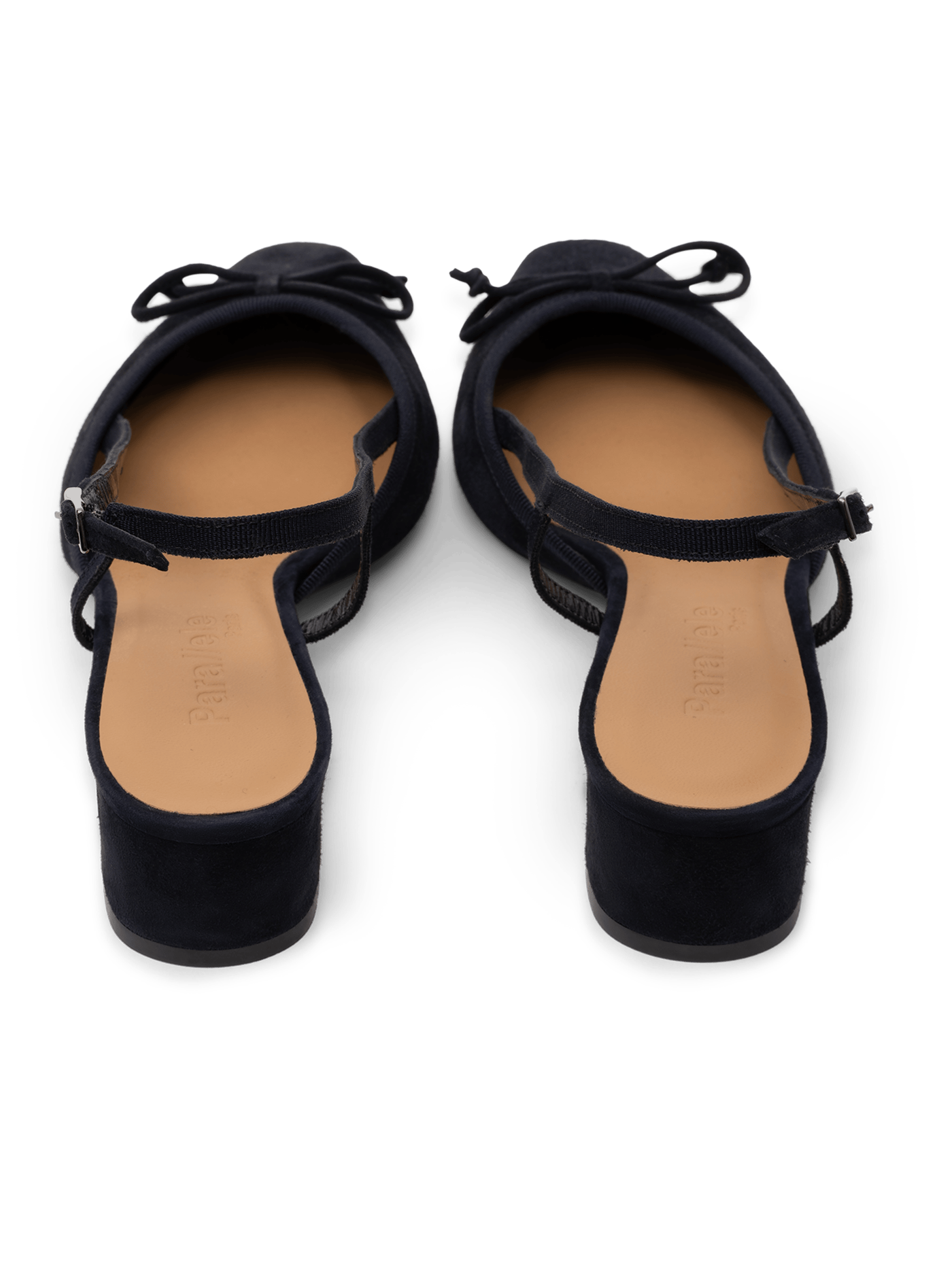 Sling back agata en chevre velours PARALLELE Bleu