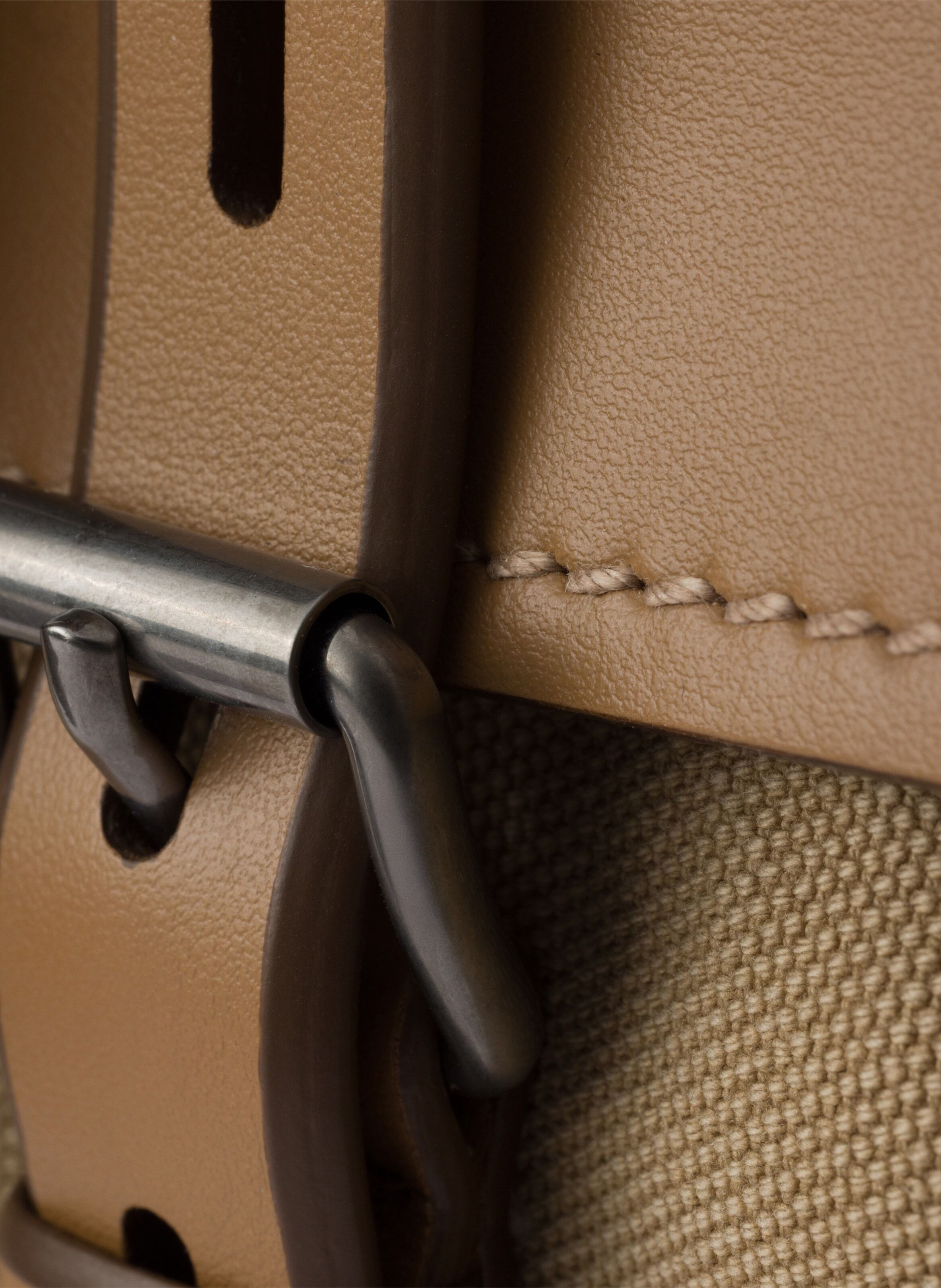 Cabas prada route en toile et cuir PRADA Beige