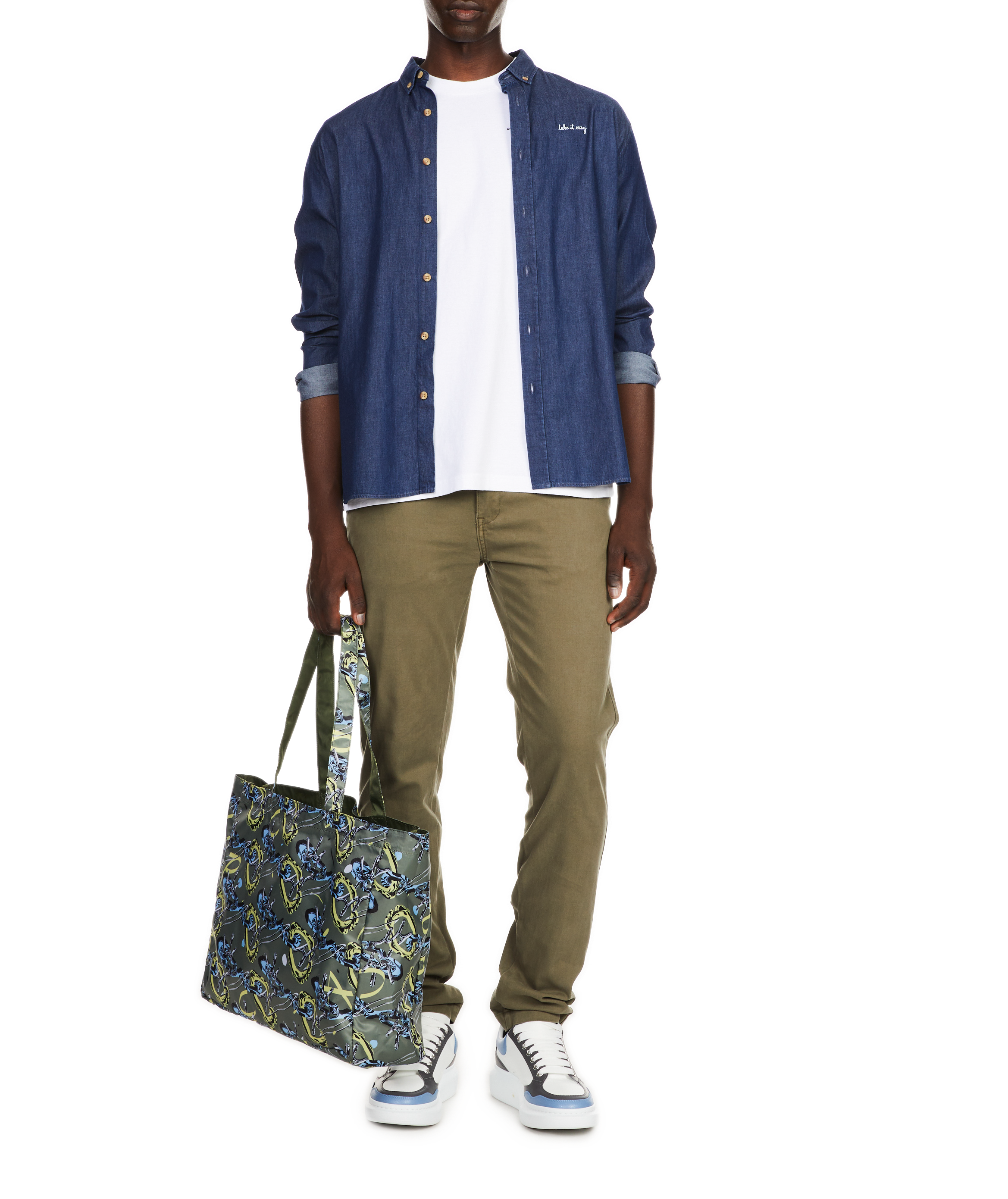 Sac cabas imprimé A.P.C. Vert