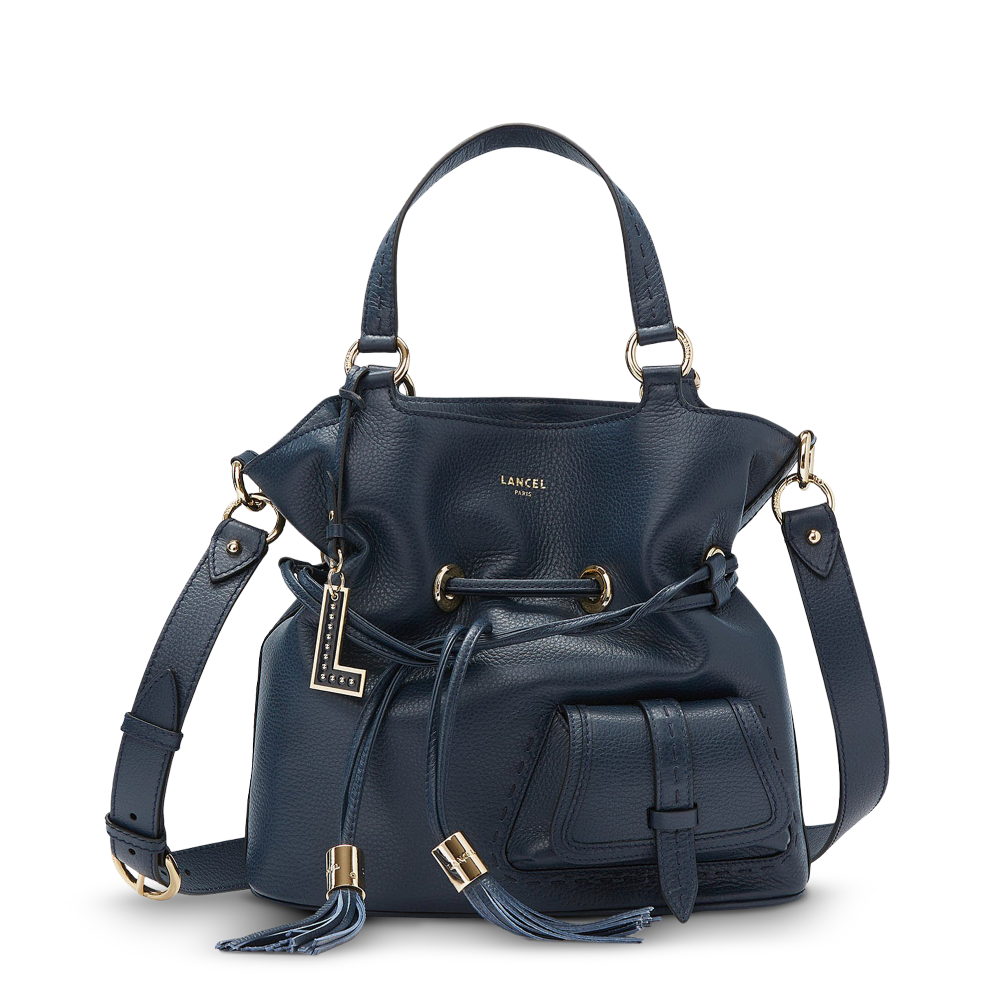 Sac seau m premier flirt de lancel en cuir LANCEL Bleu