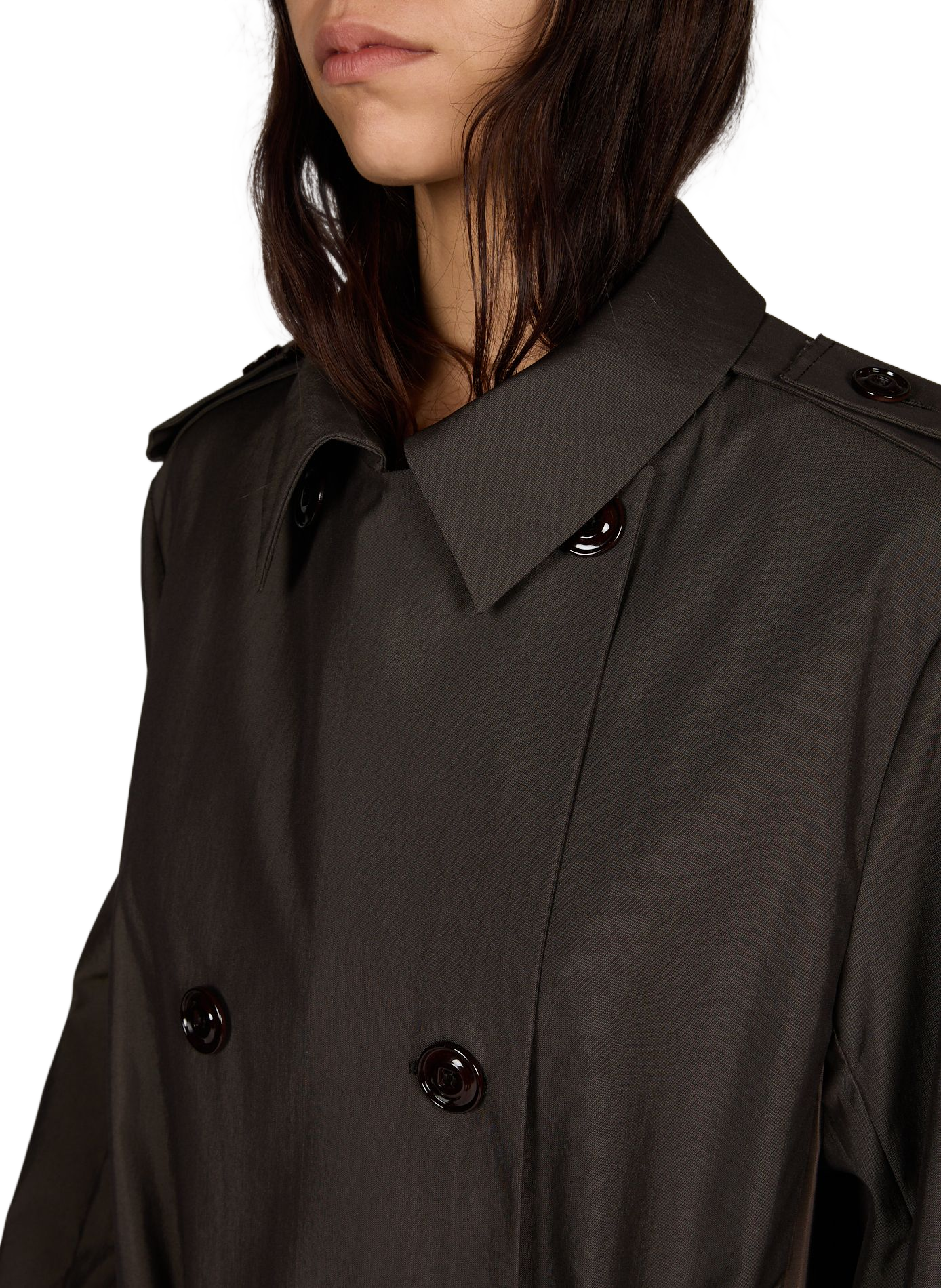 Double-breasted wool blend trench coat OUR LEGACY Brown