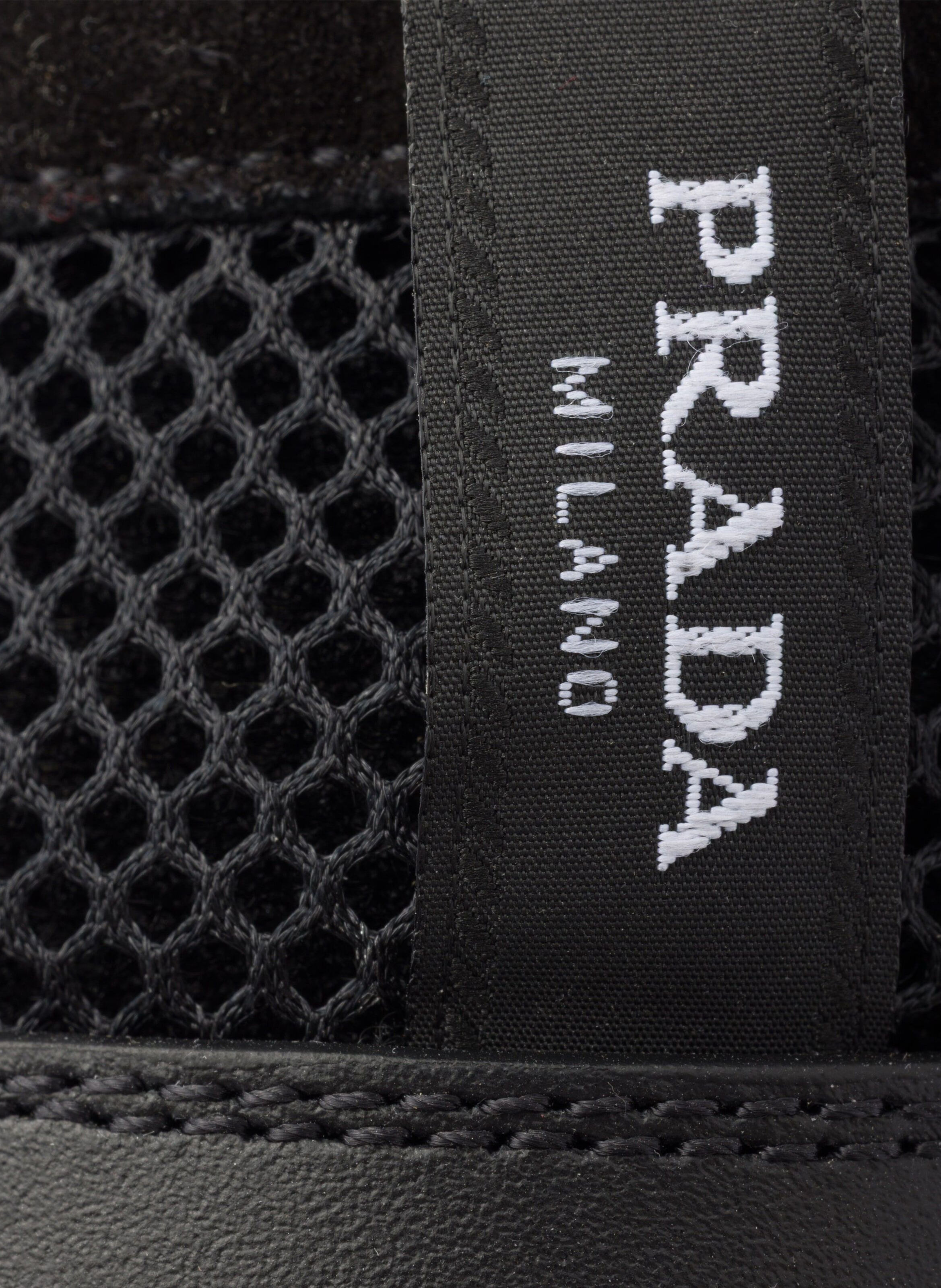 Mocassins prax en cuir et mesh PRADA Noir