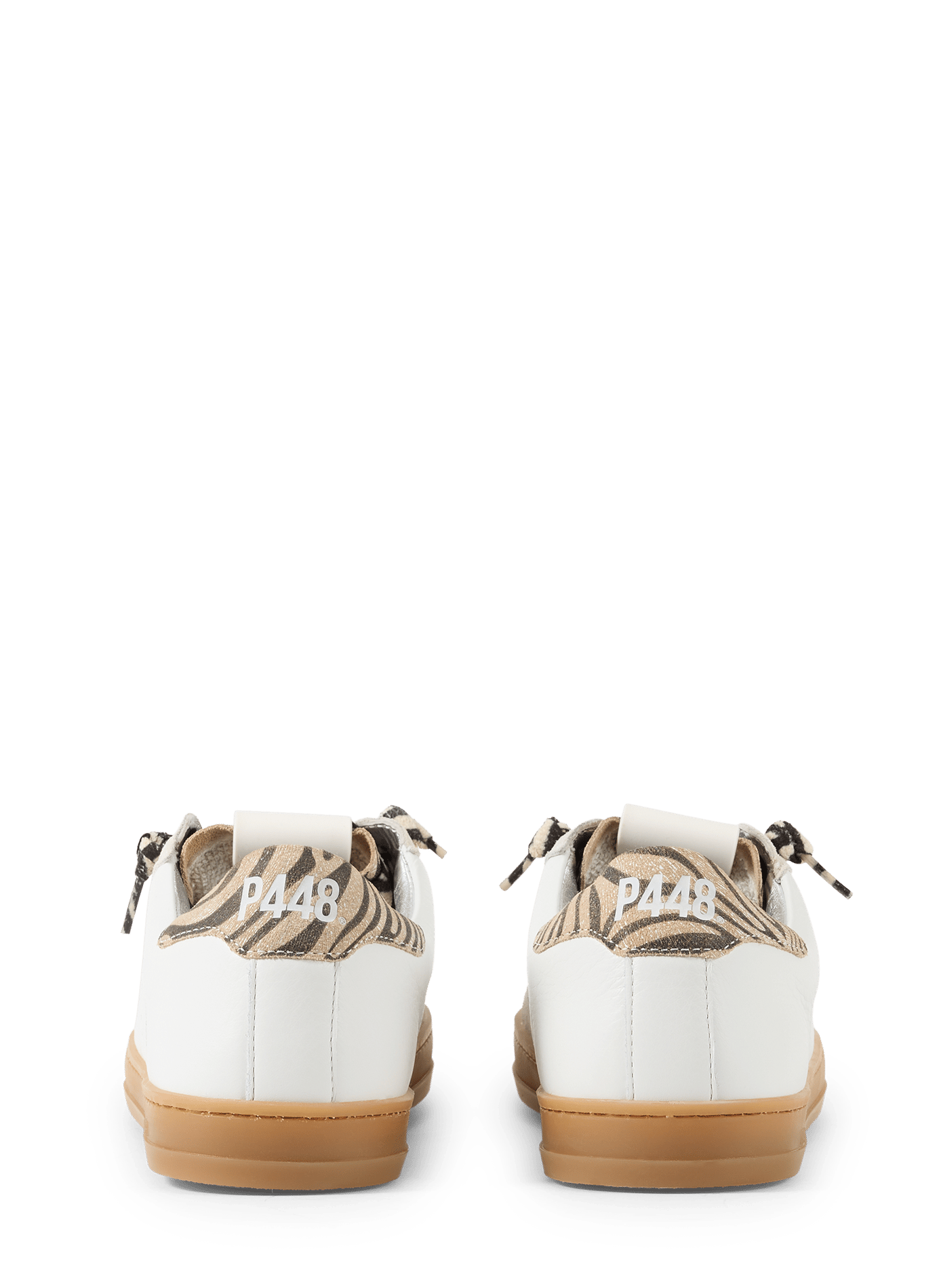 Sneakers John in pelle P448 Bianco