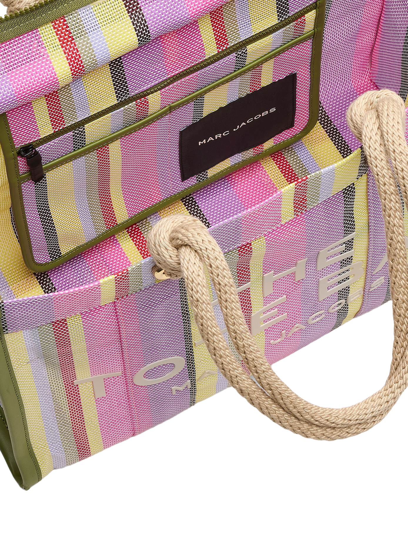 The Stripe Mesh Large Striped Tote Bag MARC JACOBS Multicolour