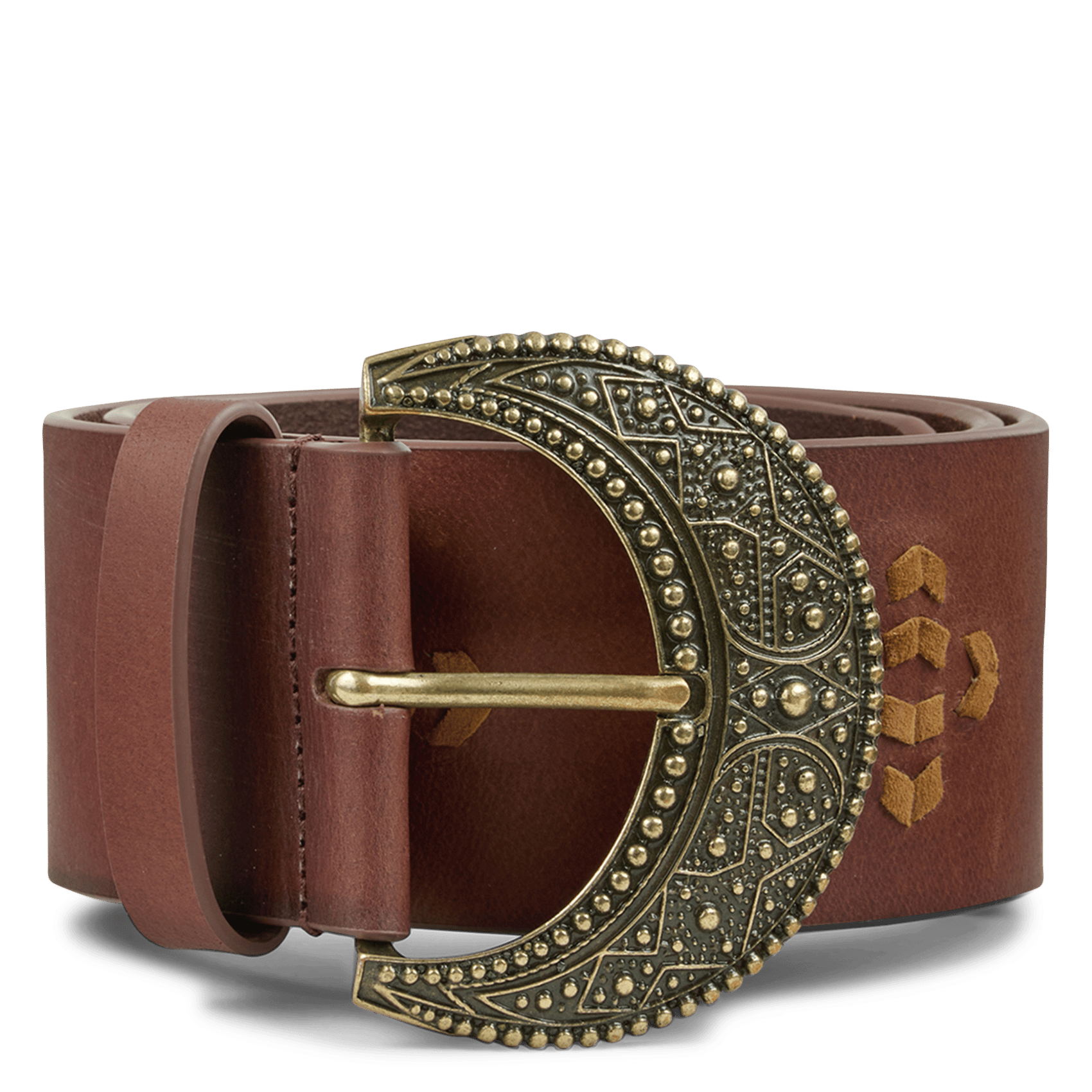 Ceinture à boucle en cuir banha BA&SH Marron