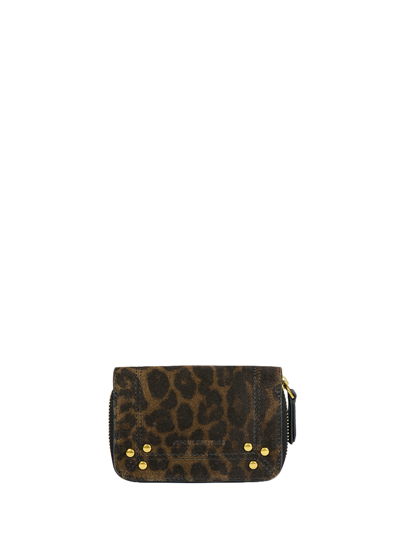 Portafoglio in pelle leopardata JÉRÔME DREYFUSS Kaki