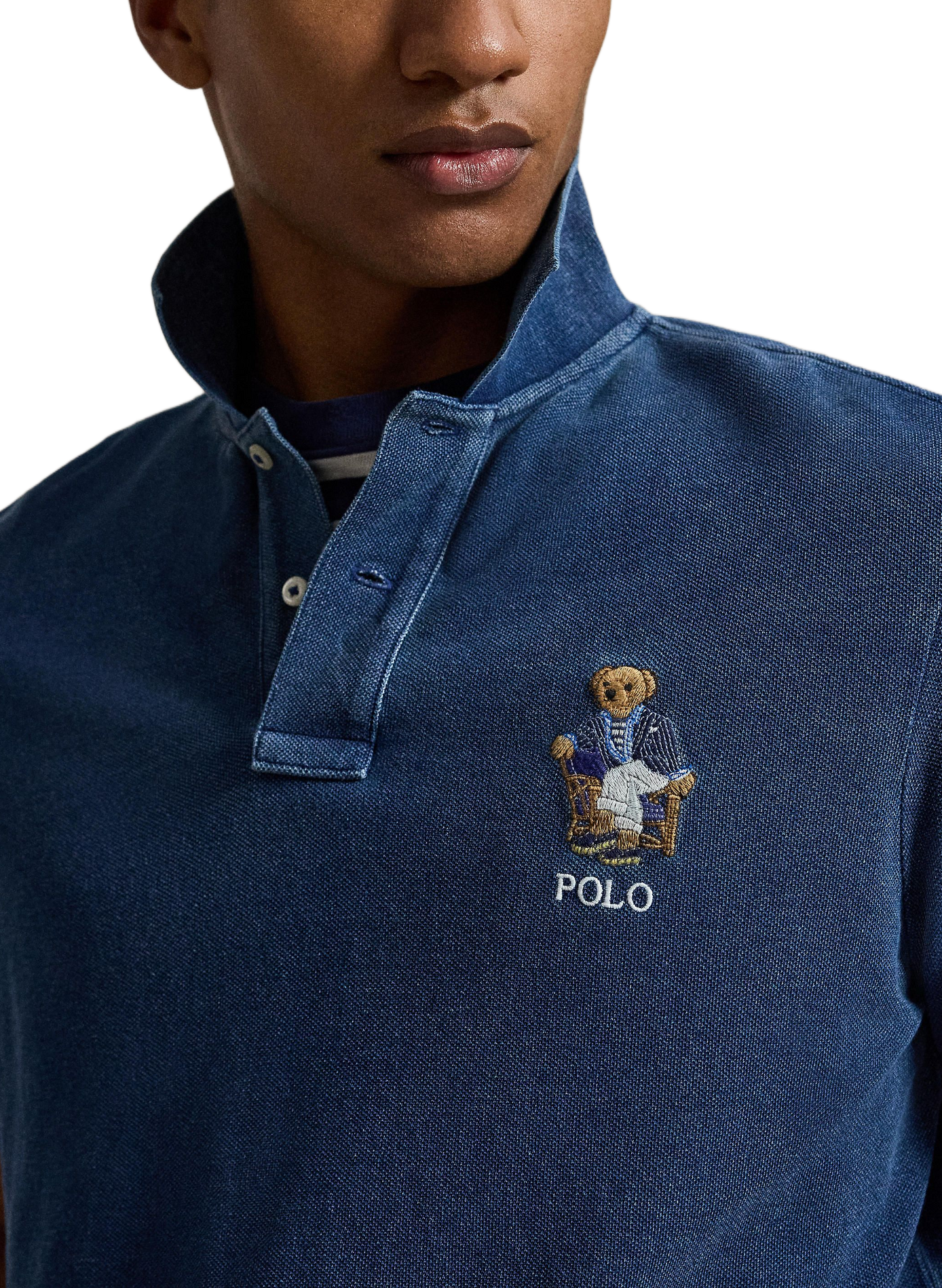 Short-sleeved cotton polo with logo POLO RALPH LAUREN Blue