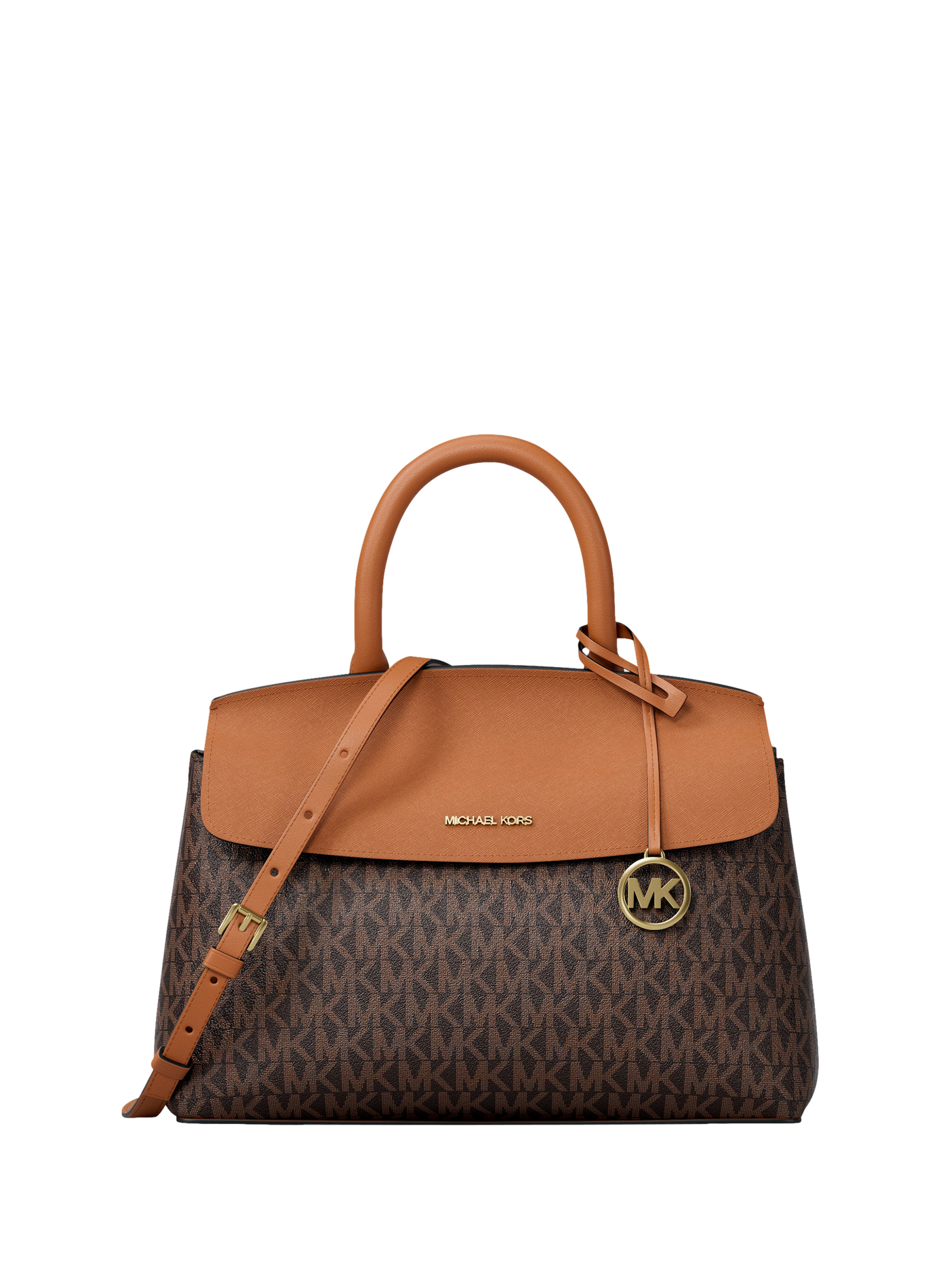 Sac à man Landry texturé à imprimé logo MICHAEL KORS Marron