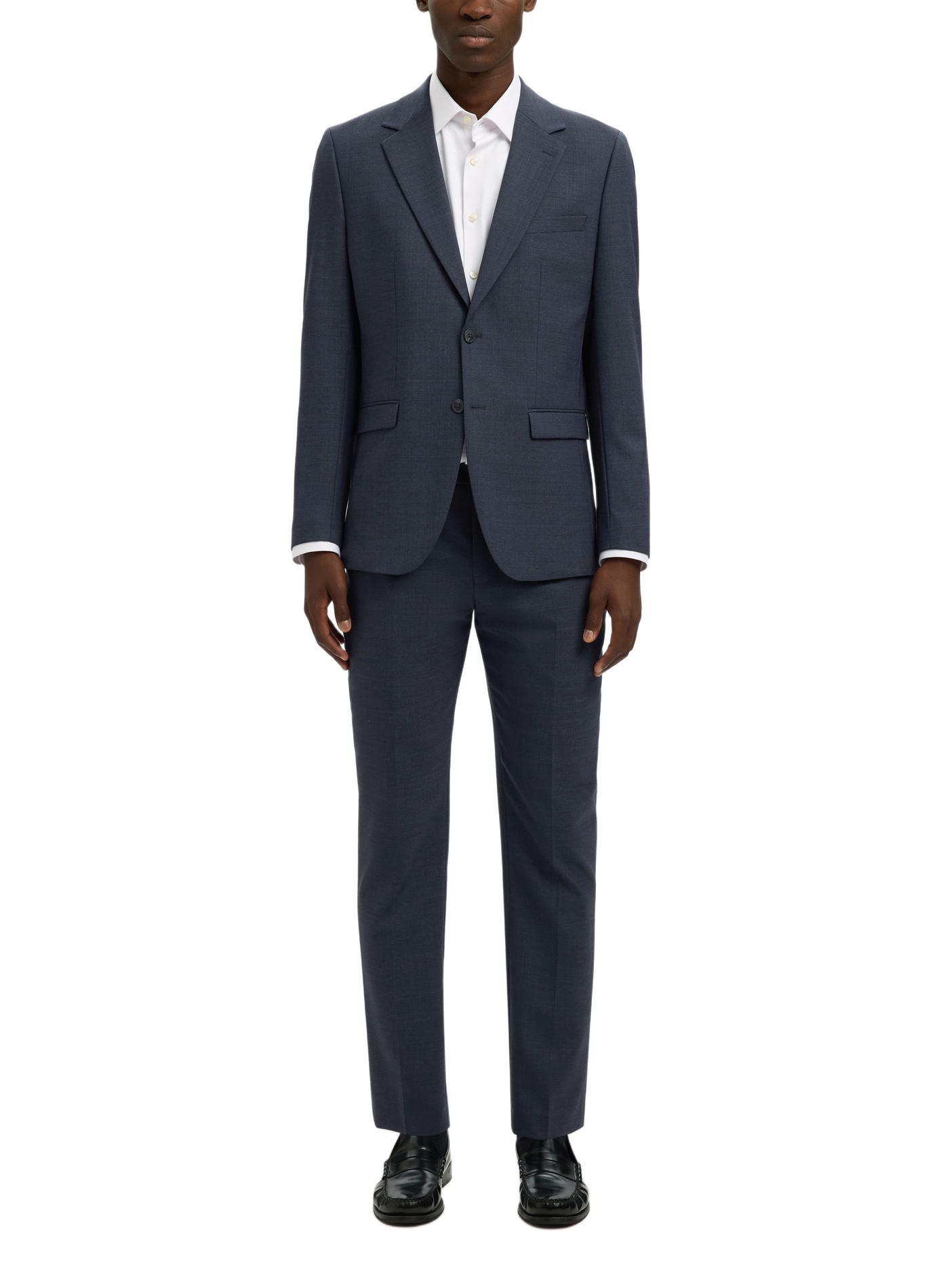Pantalon costume en laine mélangée SELECTED Bleu