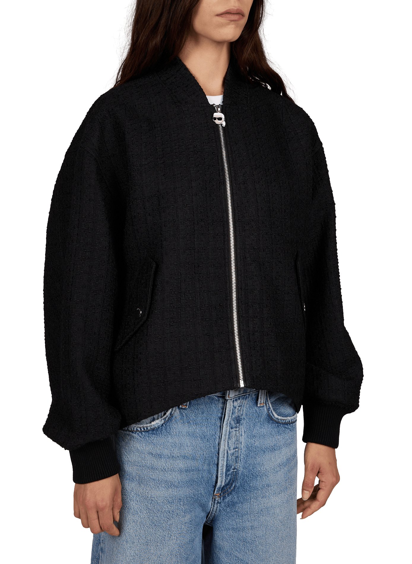 Bomber jacket KARL LAGERFELD Black