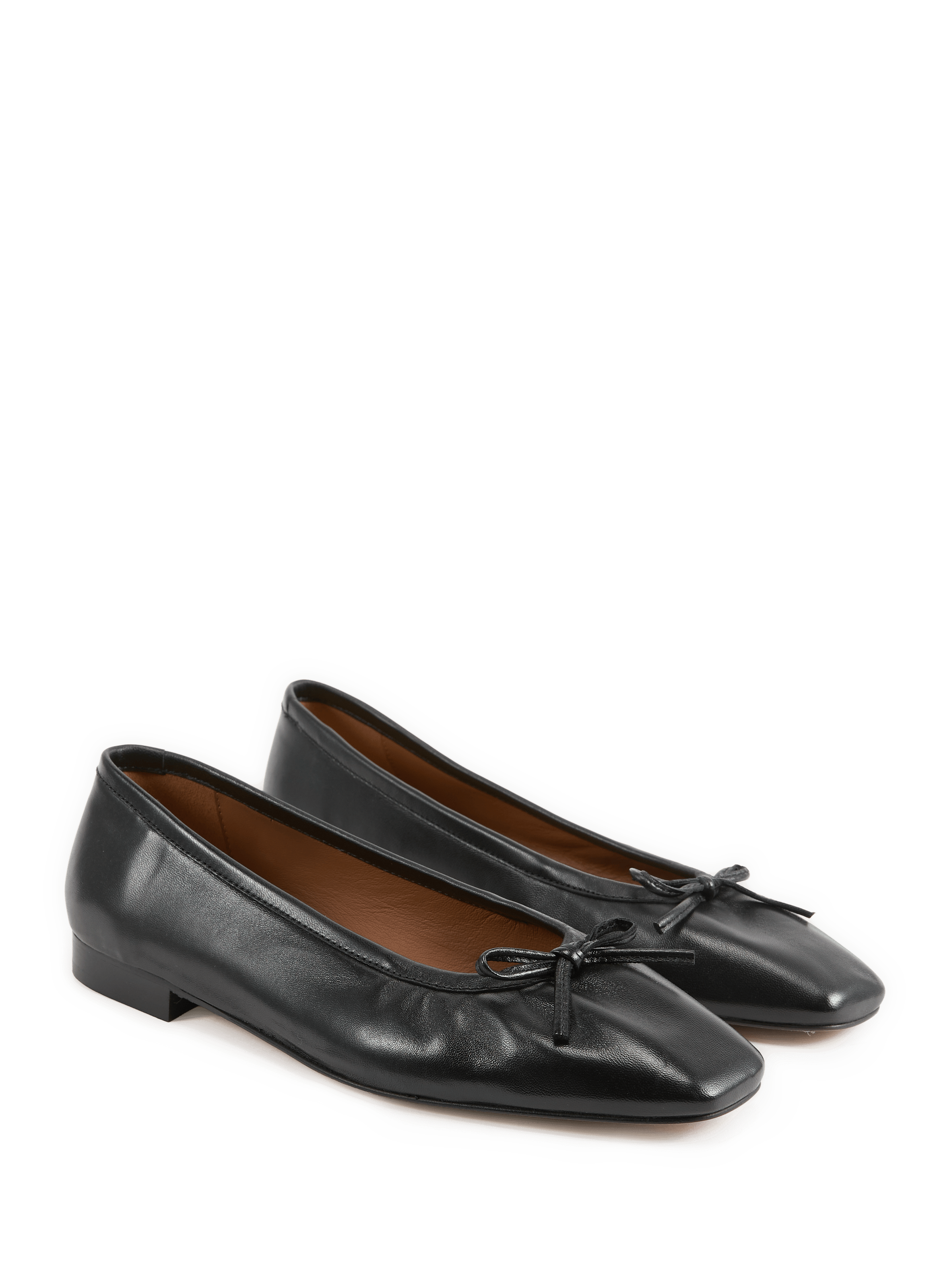 Lederen ballerina's BOBBIES Zwart