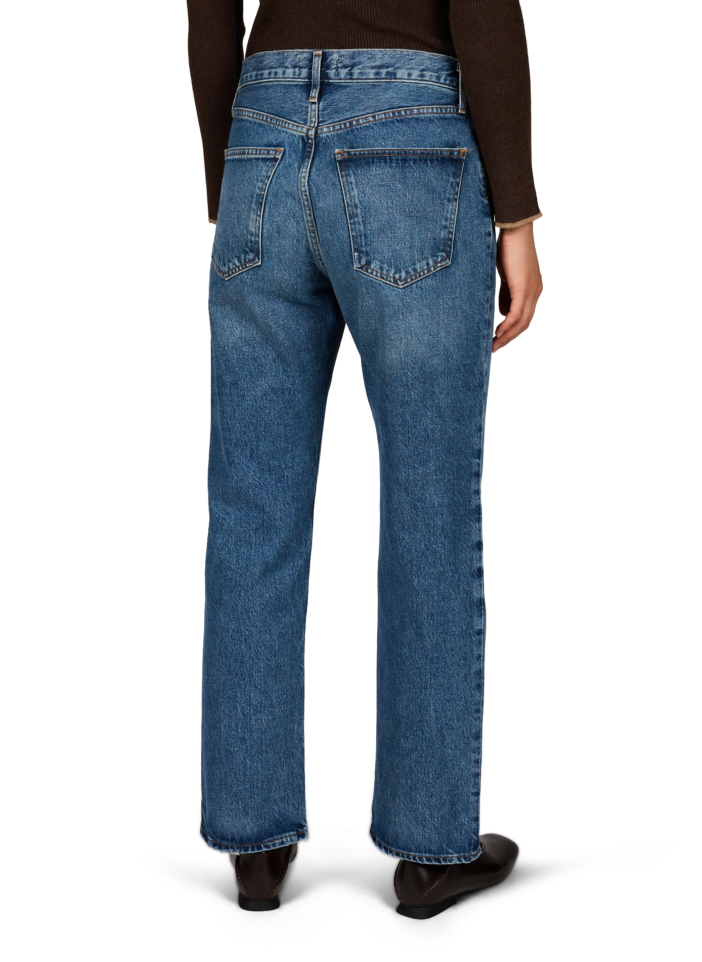 Gerade Jeans Lana aus Baumwolle AGOLDE Blau