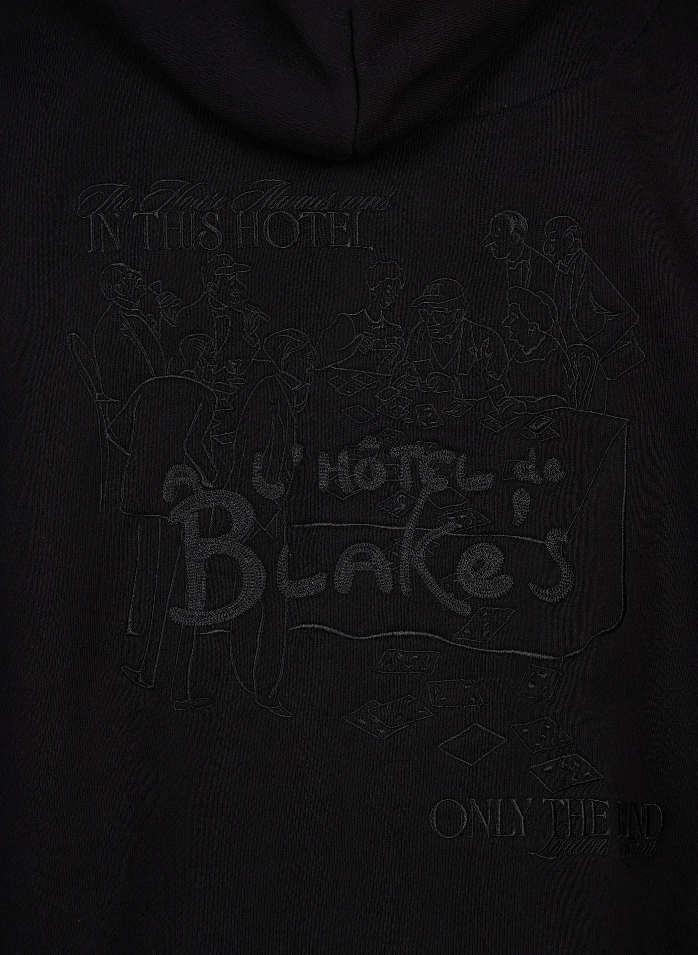 Oversized sweatshirt with embroidered details in cotton ONLY THE BLIND Black