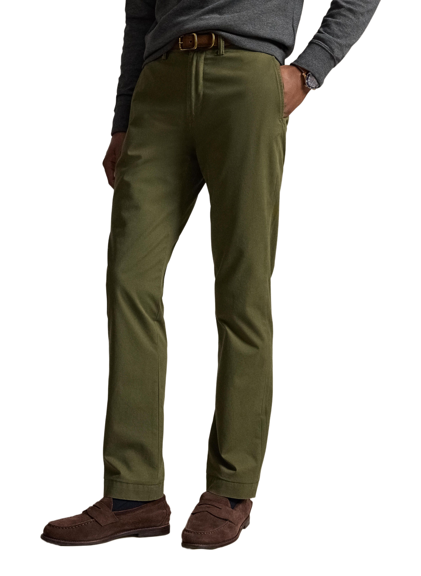 Pantalon droit en coton mélangé | Vert POLO RALPH LAUREN Homme