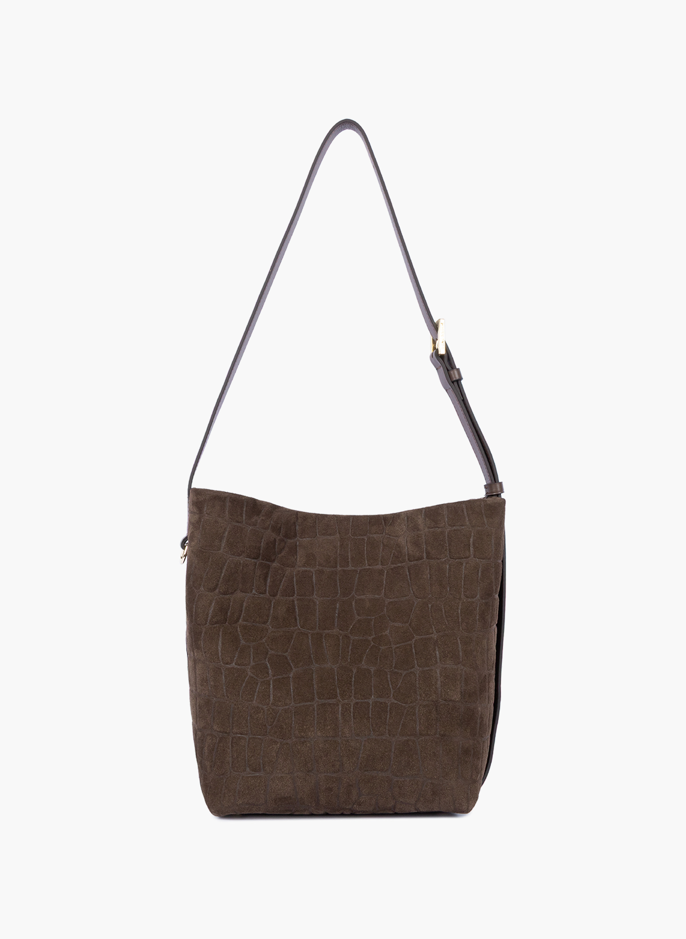 Petit sac seau - suède exo LANCASTER Marron
