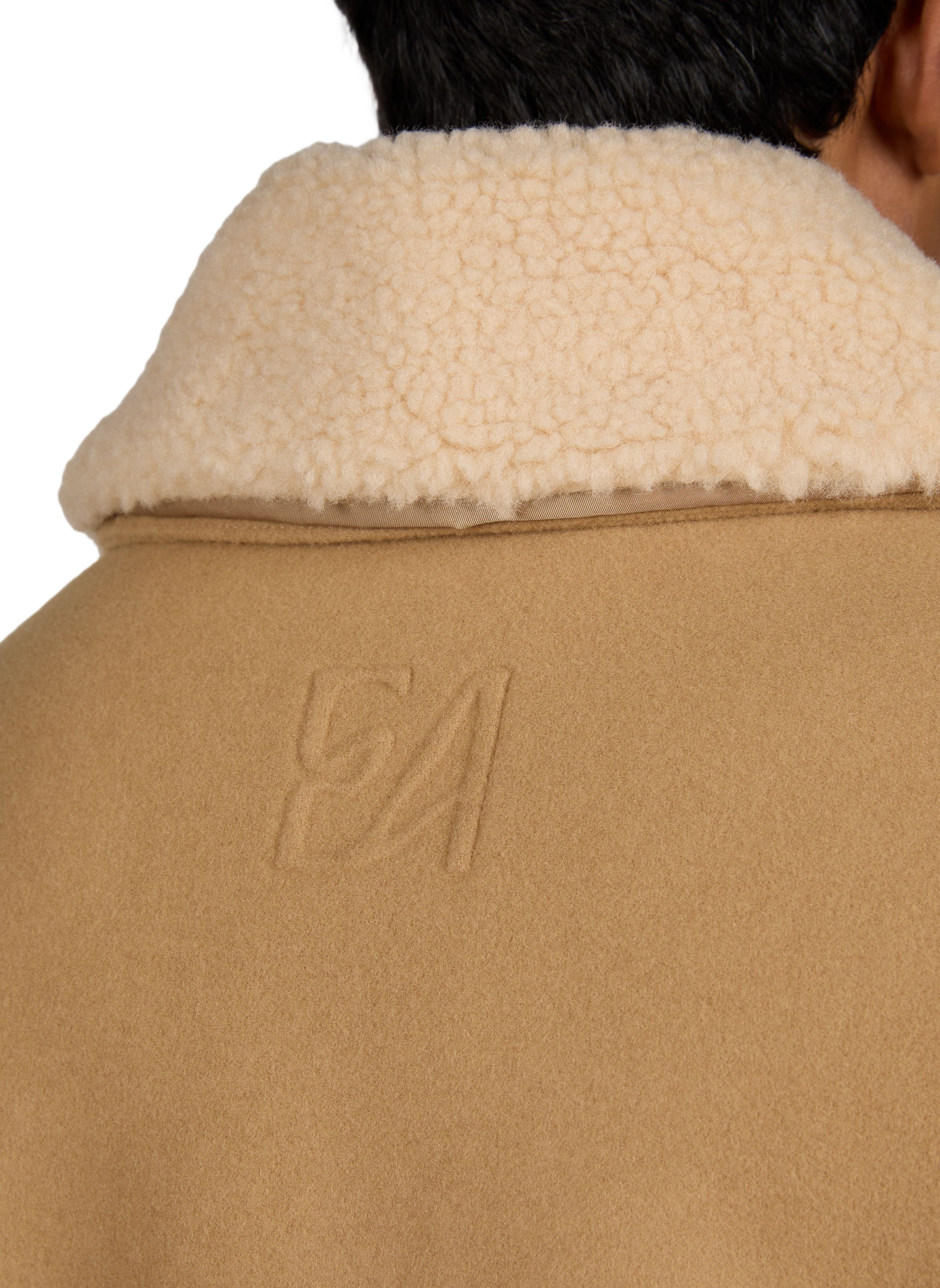 Jacke mit klassischem Kragen aus Wolle EMPORIO ARMANI Beige
