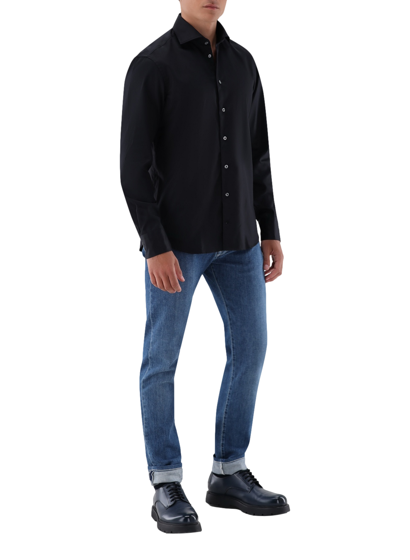 Fitted cotton Shirt VAN LAACK Black