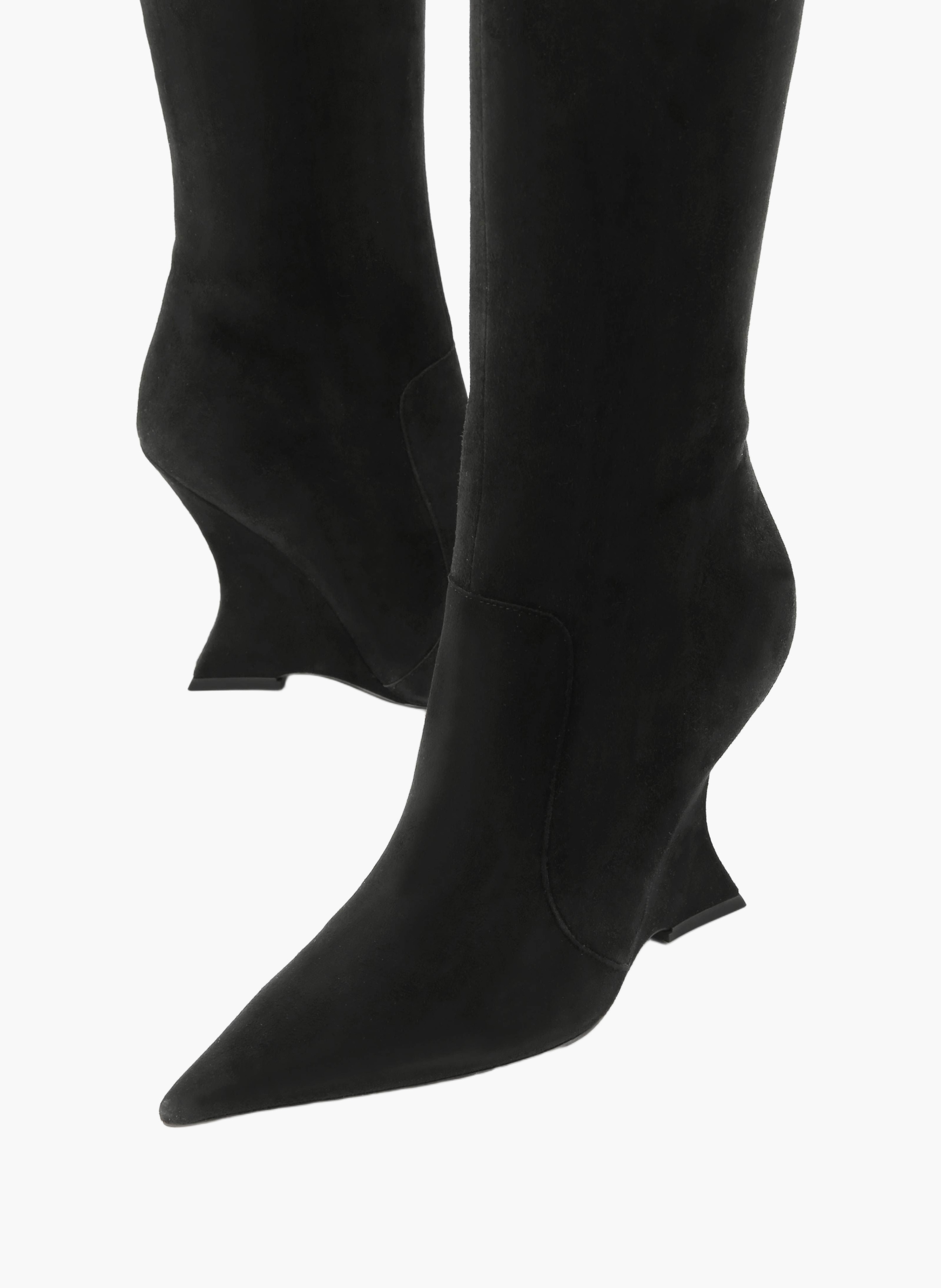 Bottes hautes las vegas en daim NAKED WOLFE Noir